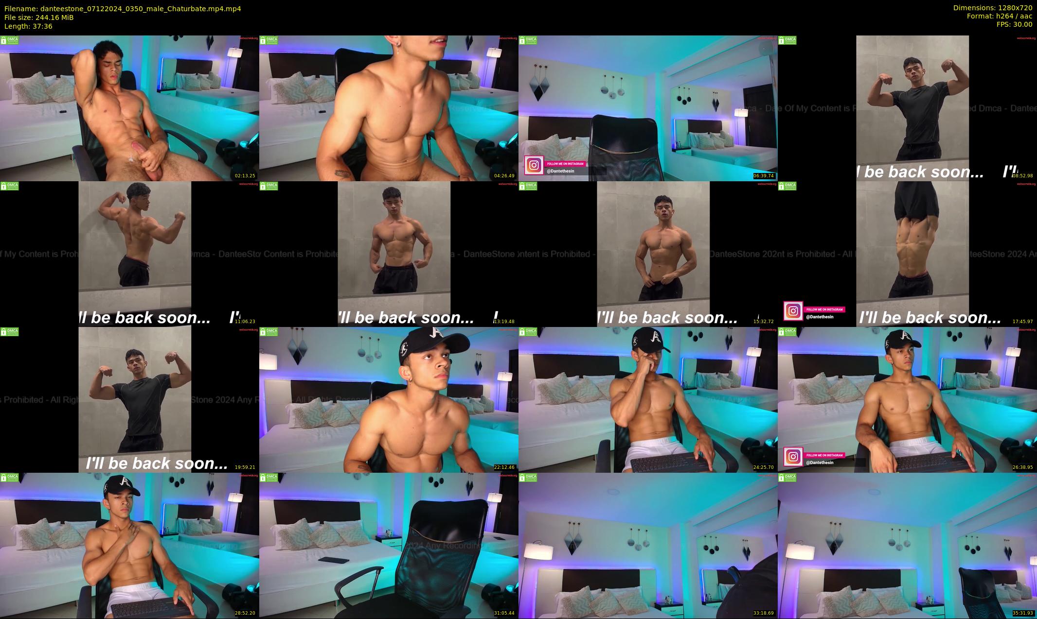 danteestone — 38 minute Chaturbate male cam show recording, 720p, Dec 7, 2024