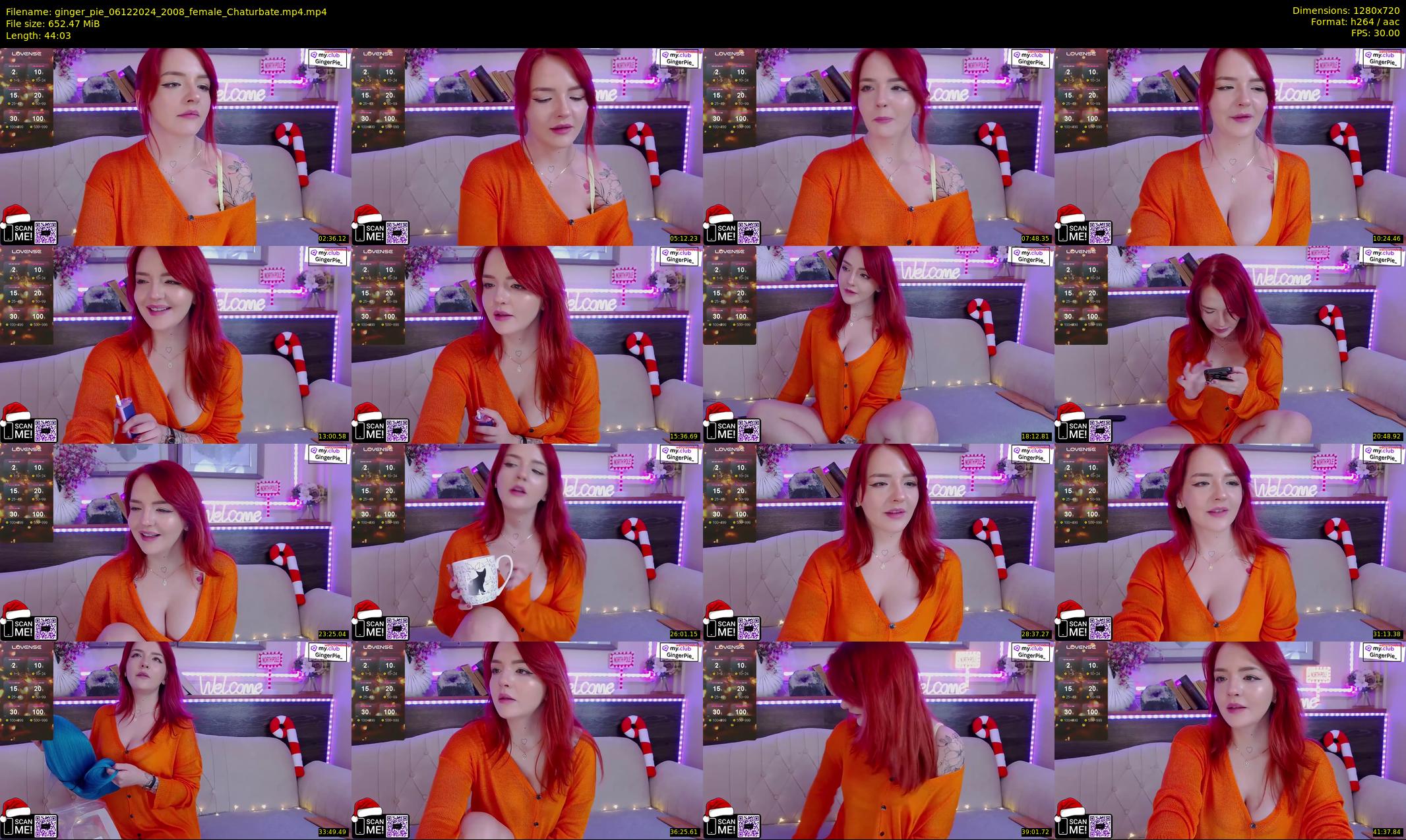 ginger_pie — 45 minute Chaturbate female cam show recording, 720p, Dec 6, 2024