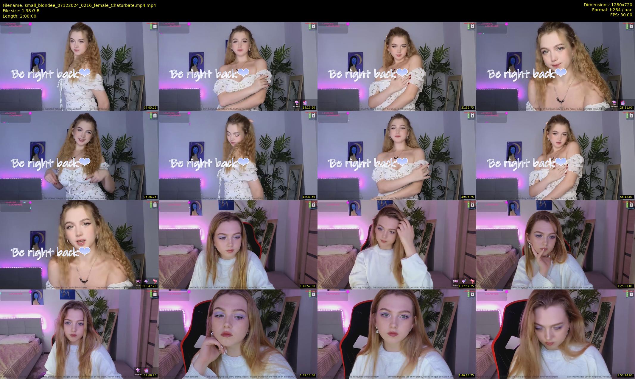 small_blondee — 120 minute Chaturbate female cam show recording, 720p, Dec 7, 2024