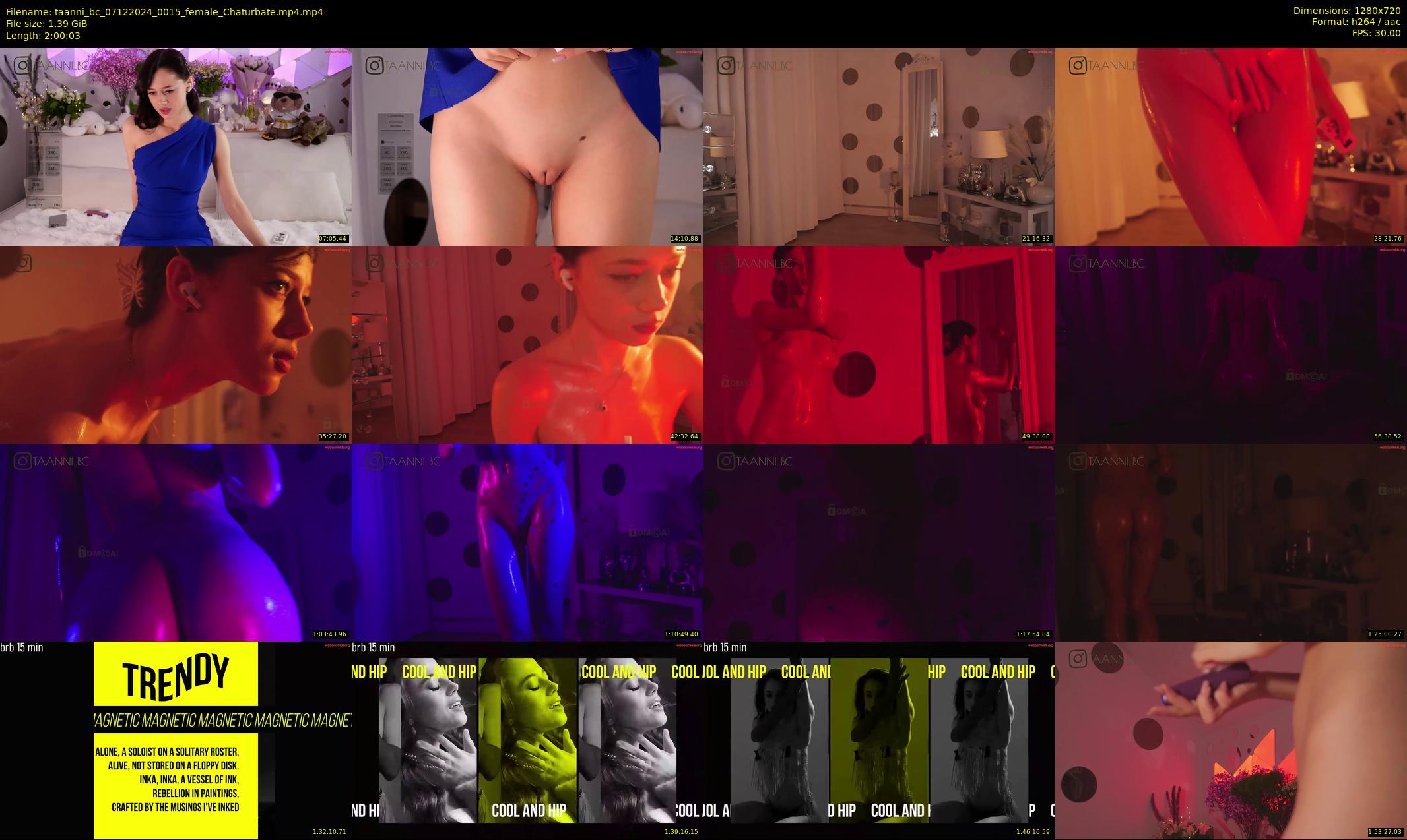 taanni_bc — 121 minute Chaturbate female cam show recording, 720p, Dec 7, 2024