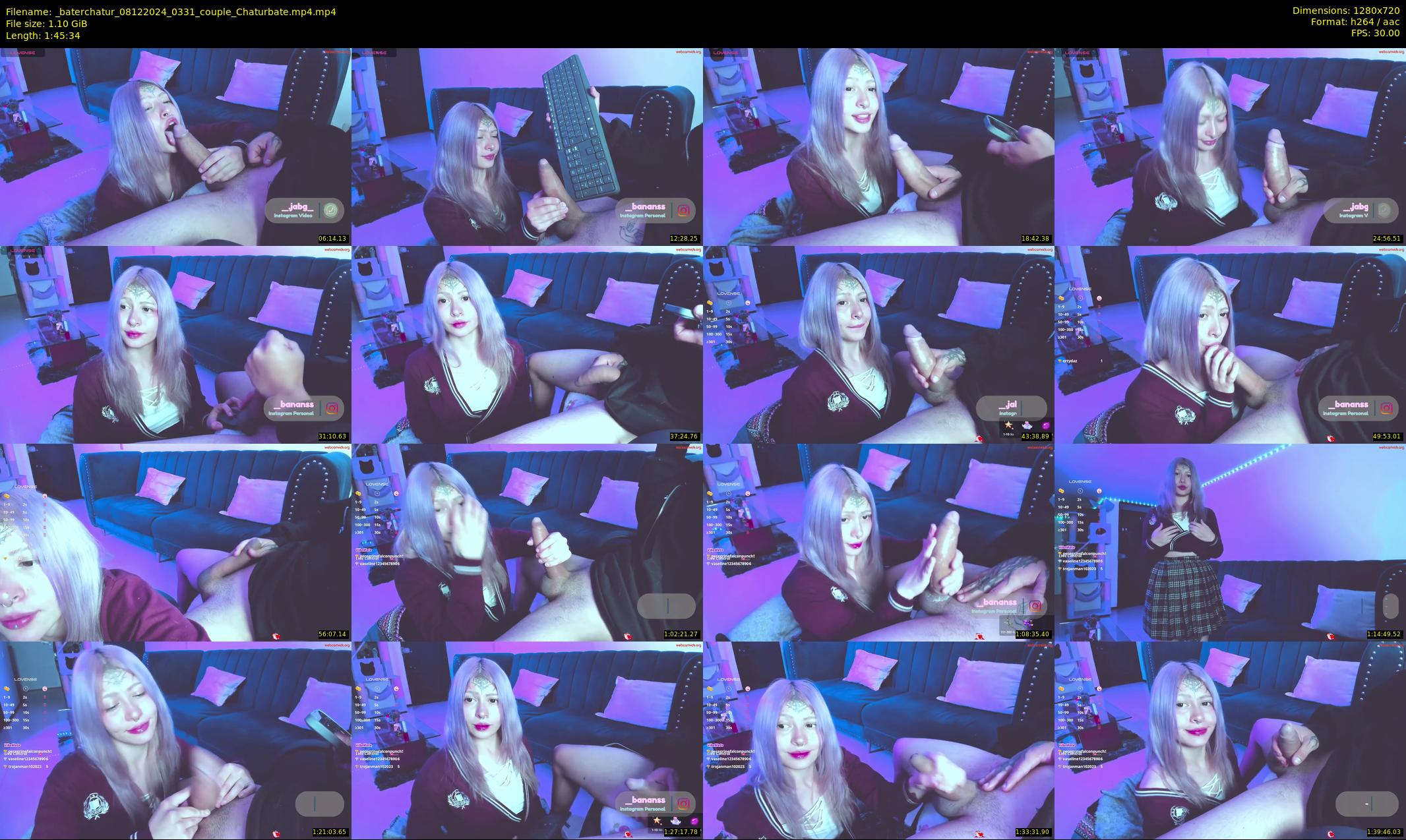 _baterchatur — 106 minute Chaturbate couple cam show recording, 720p, Dec 8, 2024