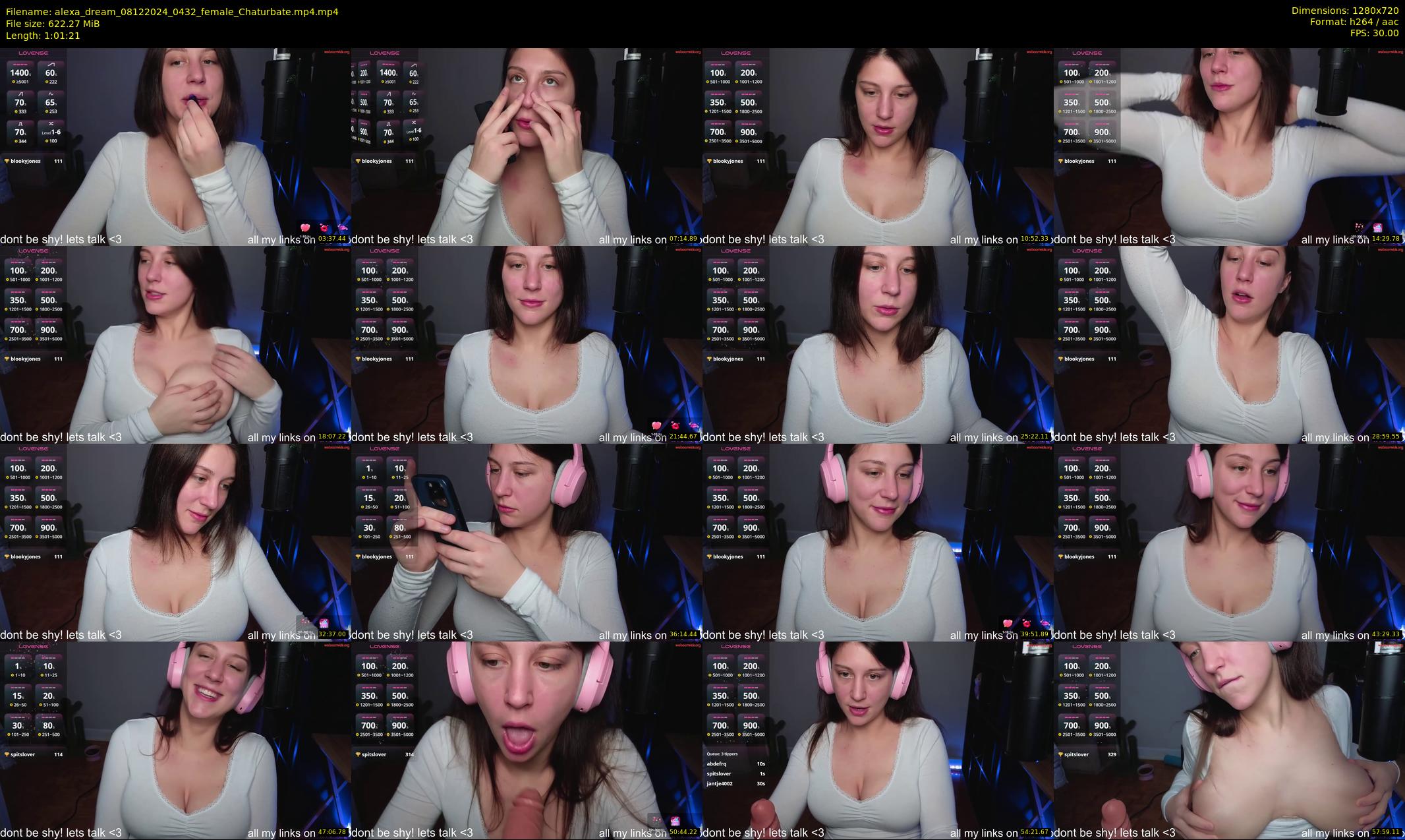alexa_dream — 62 minute Chaturbate female cam show recording, 720p, Dec 8, 2024