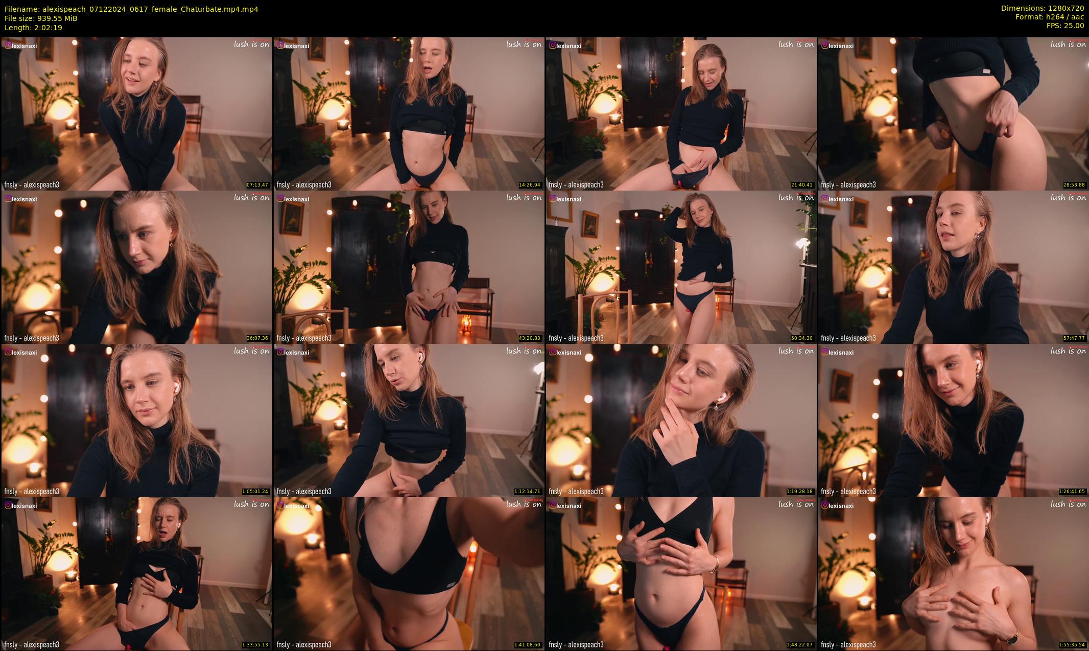 alexispeach — 123 minute Chaturbate female cam show recording, 720p, Dec 7, 2024