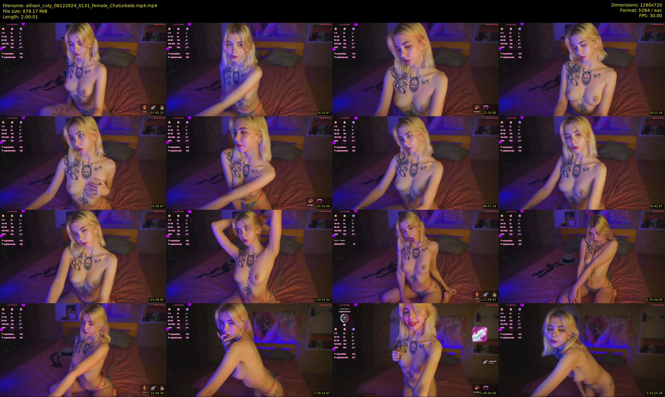 allison_cuty — 121 minute Chaturbate female cam show recording, 720p, Dec 8, 2024