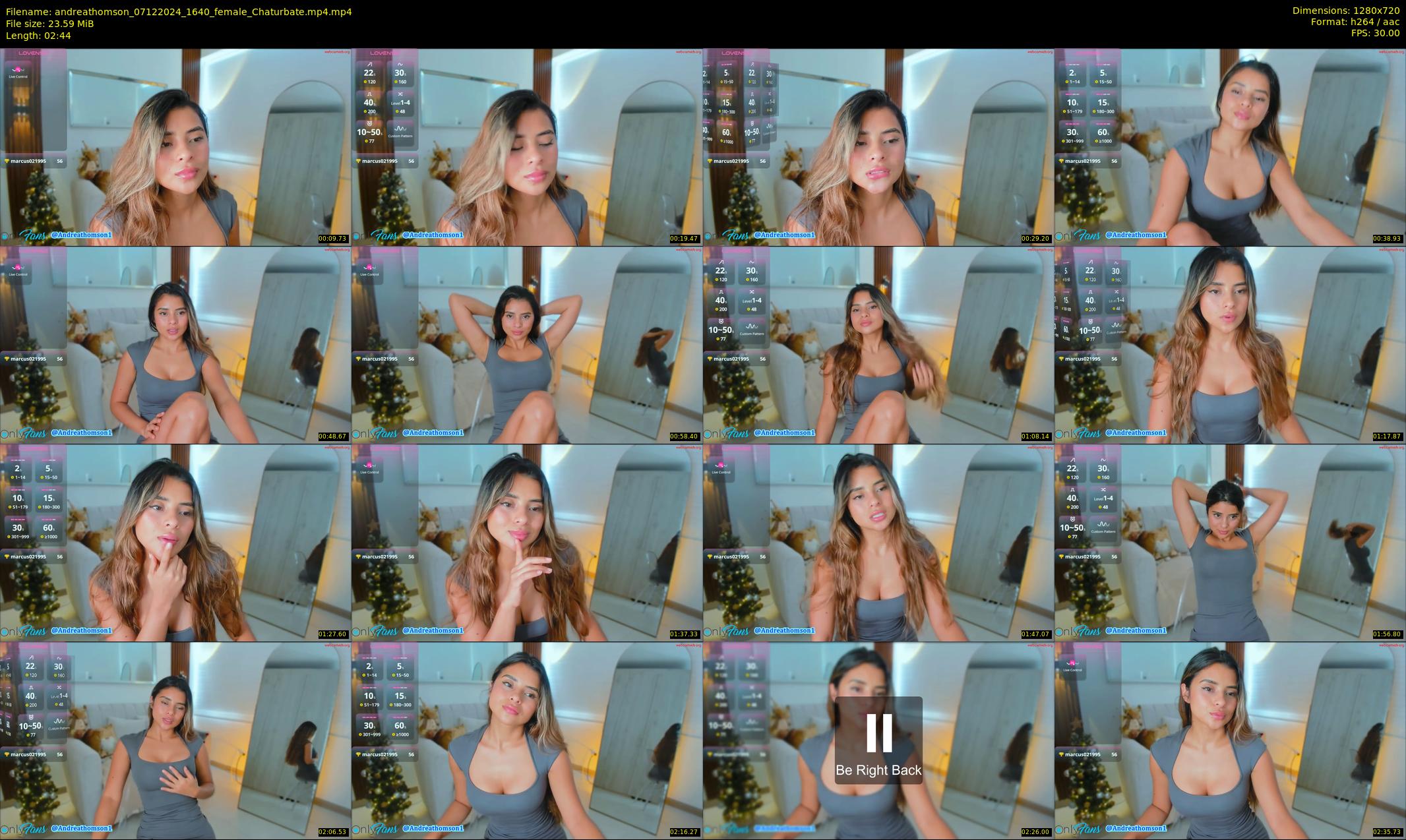 andreathomson — 3 minute Chaturbate female cam show recording, 720p, Dec 7, 2024