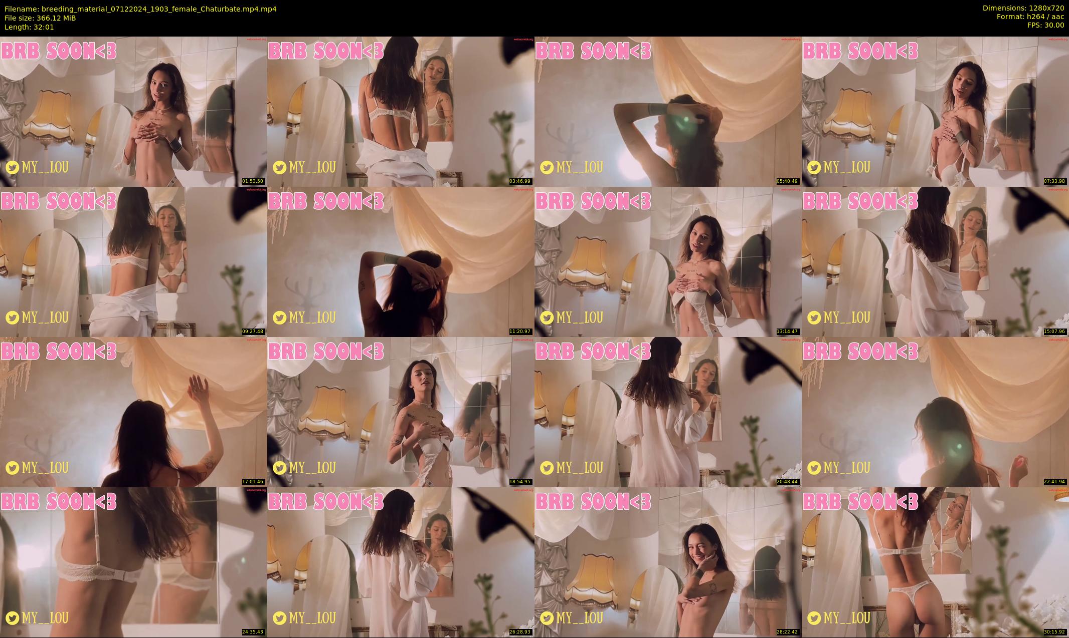 breeding_material — 33 minute Chaturbate female cam show recording, 720p, Dec 7, 2024