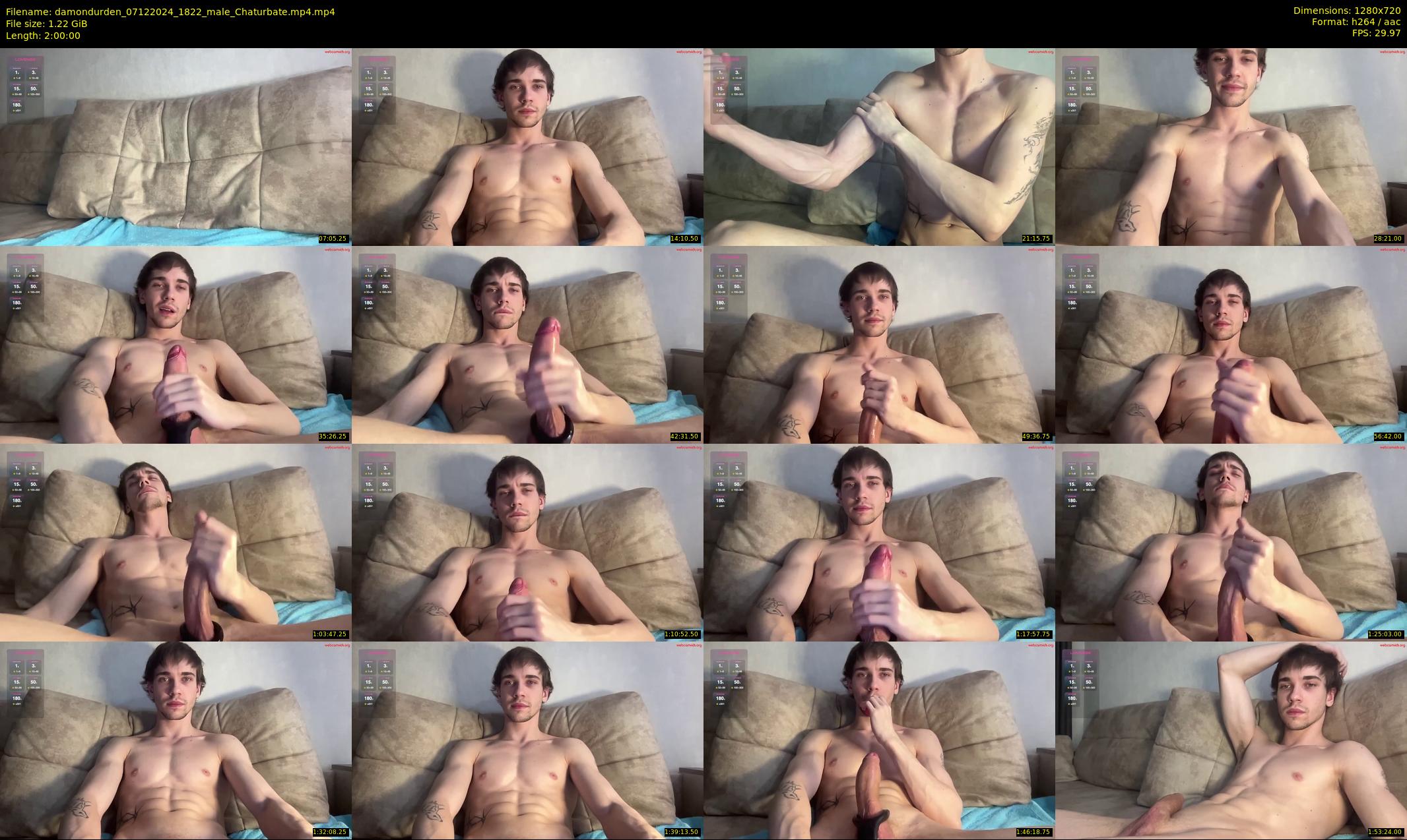 damondurden — 120 minute Chaturbate male cam show recording, 720p, Dec 7, 2024