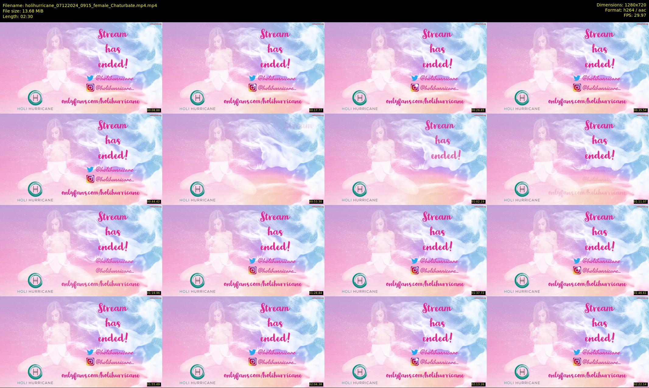 holihurricane — 3 minute Chaturbate female cam show recording, 720p, Dec 7, 2024