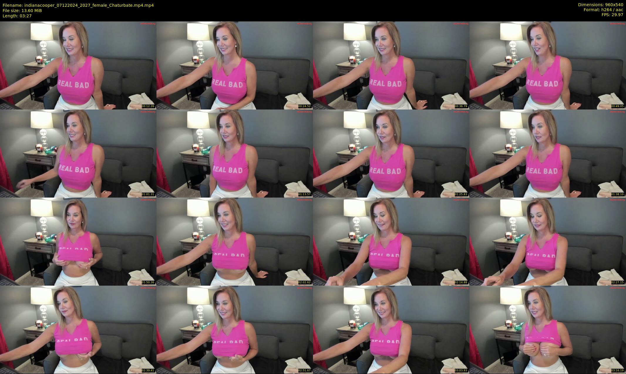 indianacooper — 4 minute Chaturbate female cam show recording, 480p, Dec 7, 2024