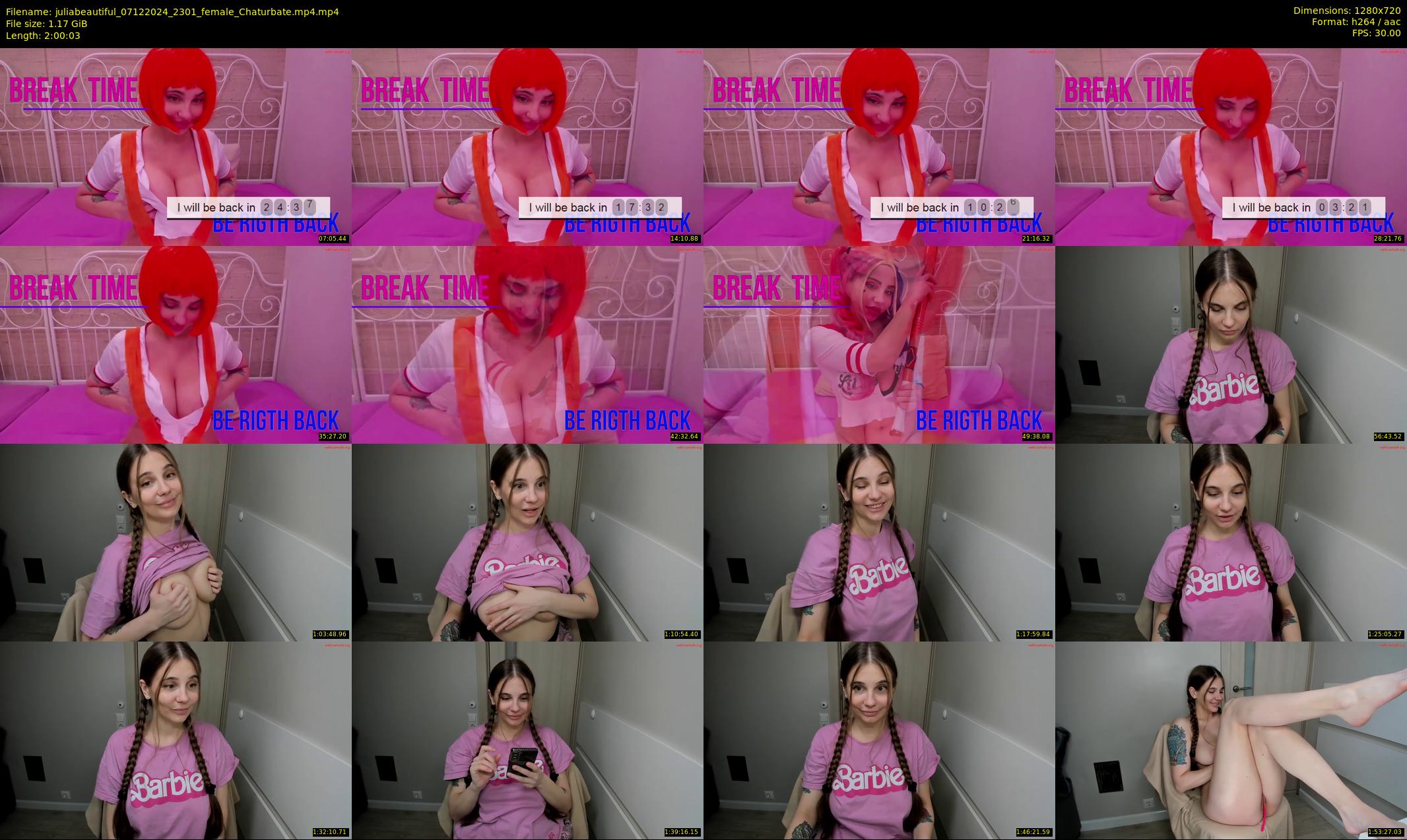 juliabeautiful — 121 minute Chaturbate female cam show recording, 720p, Dec 7, 2024