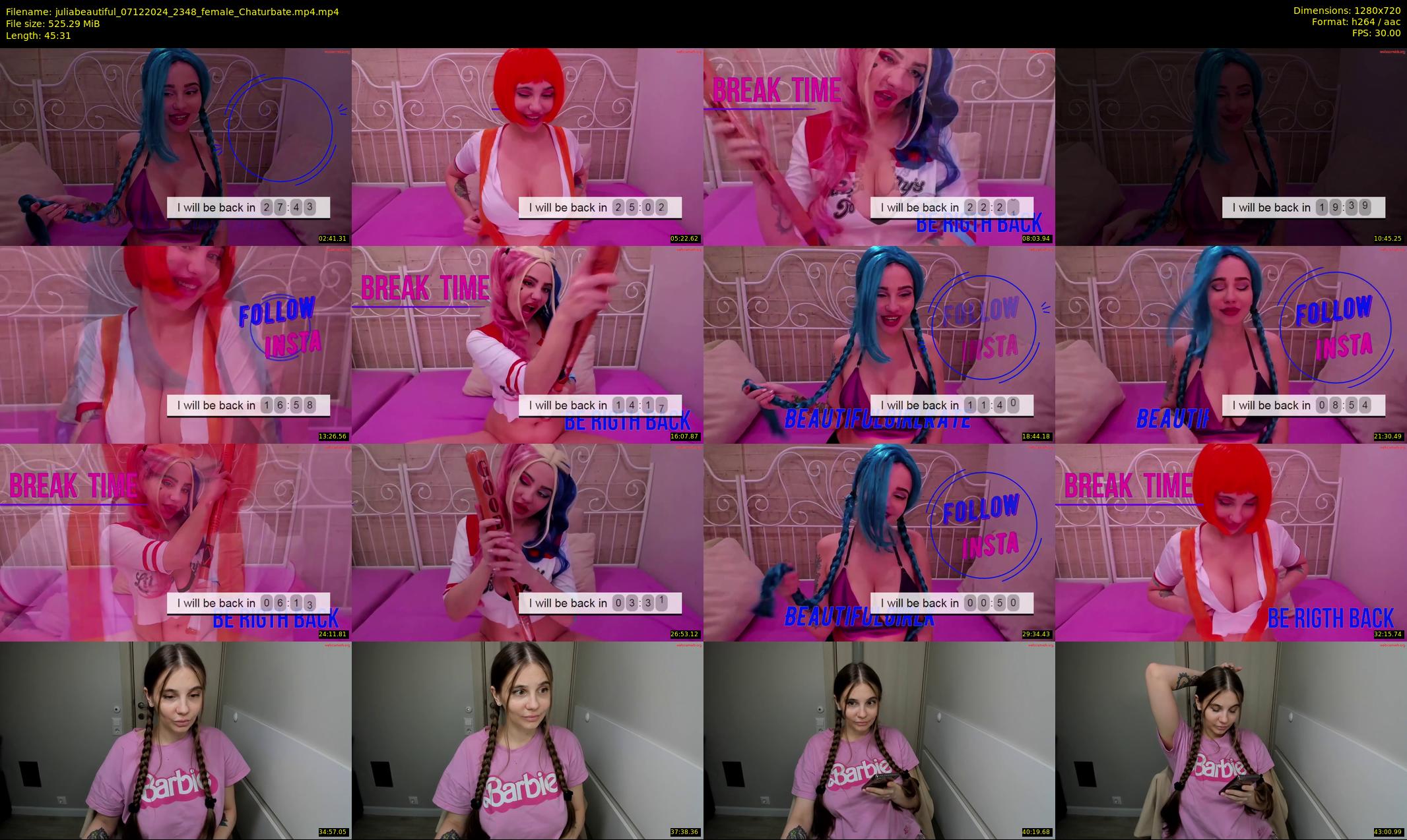 juliabeautiful — 46 minute Chaturbate female cam show recording, 720p, Dec 7, 2024