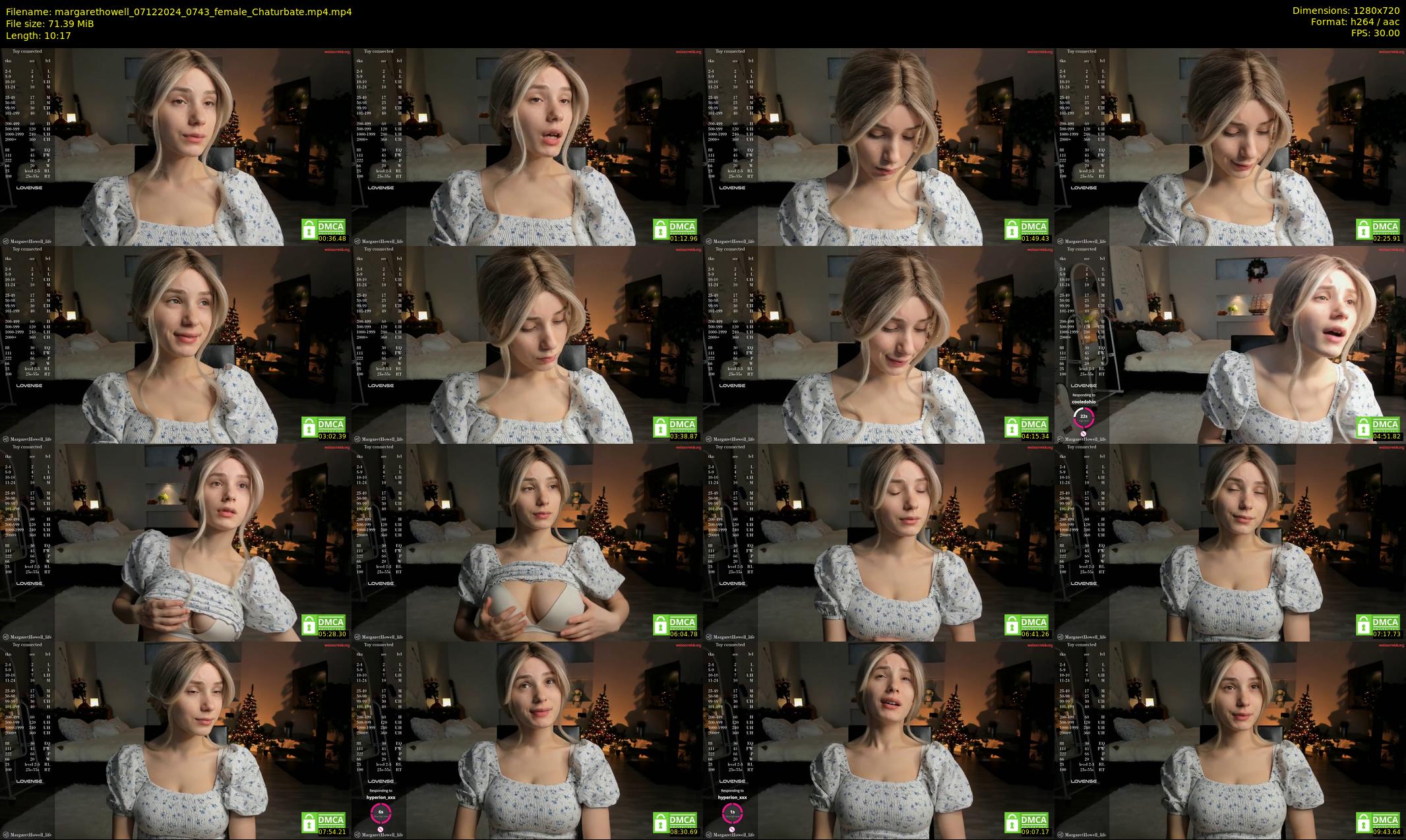 margarethowell — 11 minute Chaturbate female cam show recording, 720p, Dec 7, 2024