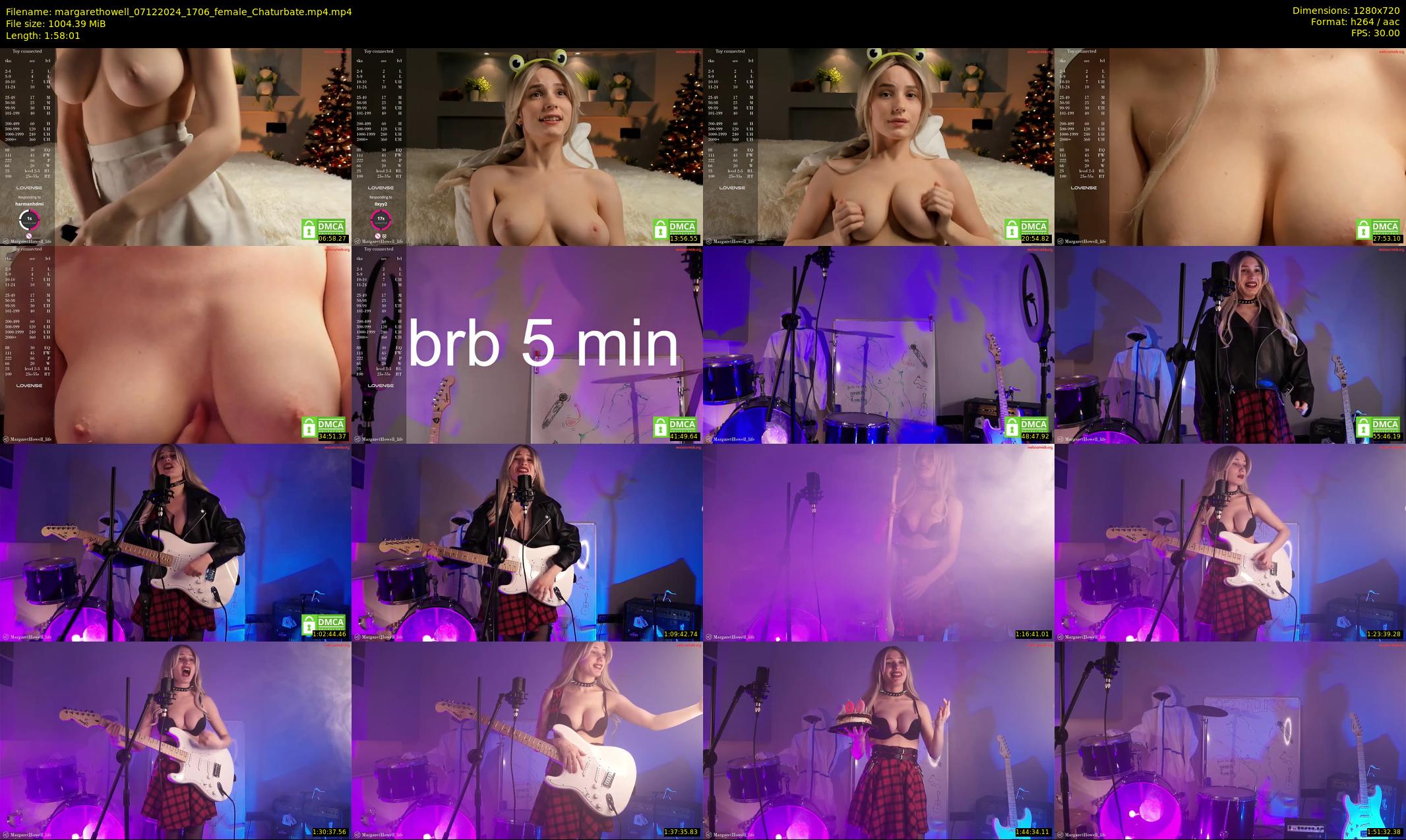 margarethowell — 119 minute Chaturbate female cam show recording, 720p, Dec 7, 2024
