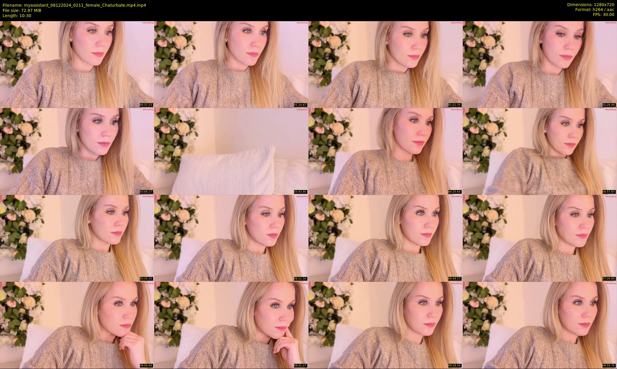 myassistant — 11 minute Chaturbate female cam show recording, 720p, Dec 8, 2024