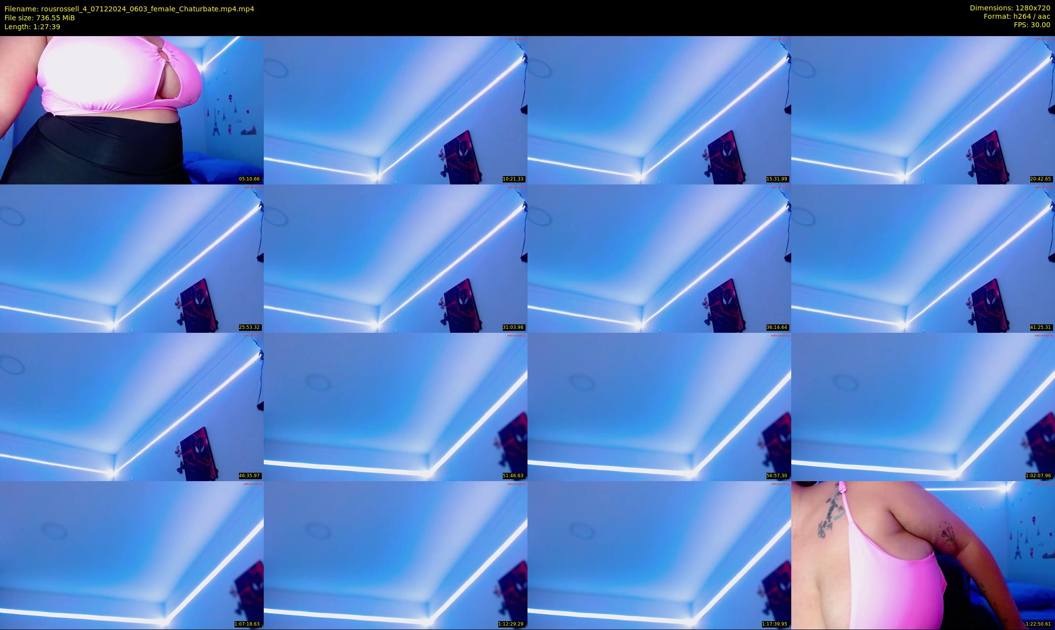 rousrossell_4 — 88 minute Chaturbate female cam show recording, 720p, Dec 7, 2024