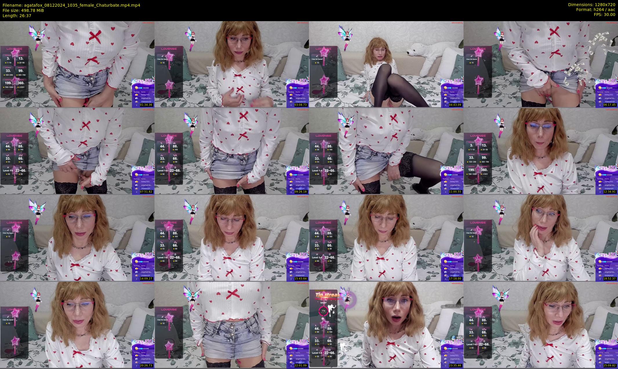 agatafox — 27 minute Chaturbate female cam show recording, 720p, Dec 8, 2024