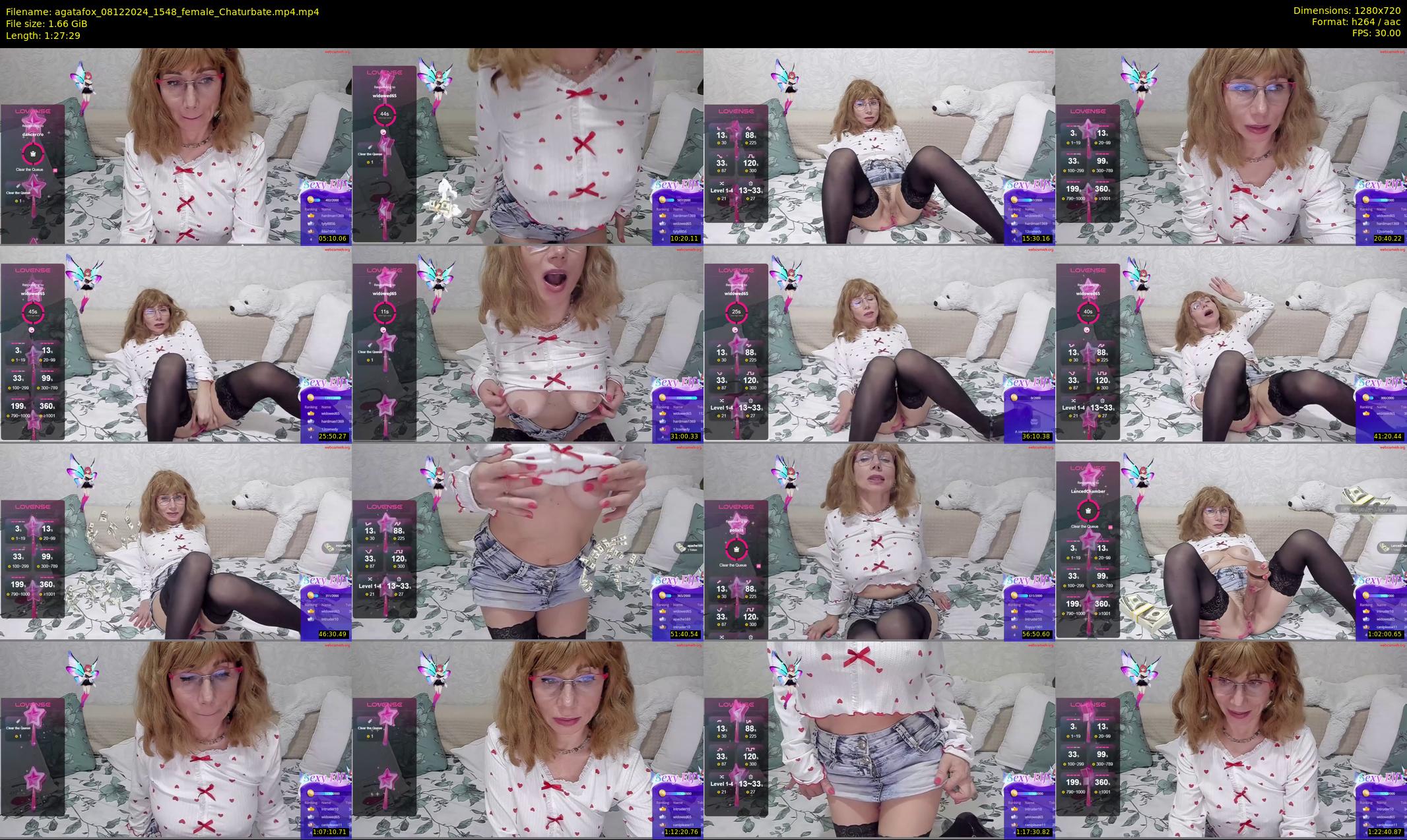 agatafox — 88 minute Chaturbate female cam show recording, 720p, Dec 8, 2024