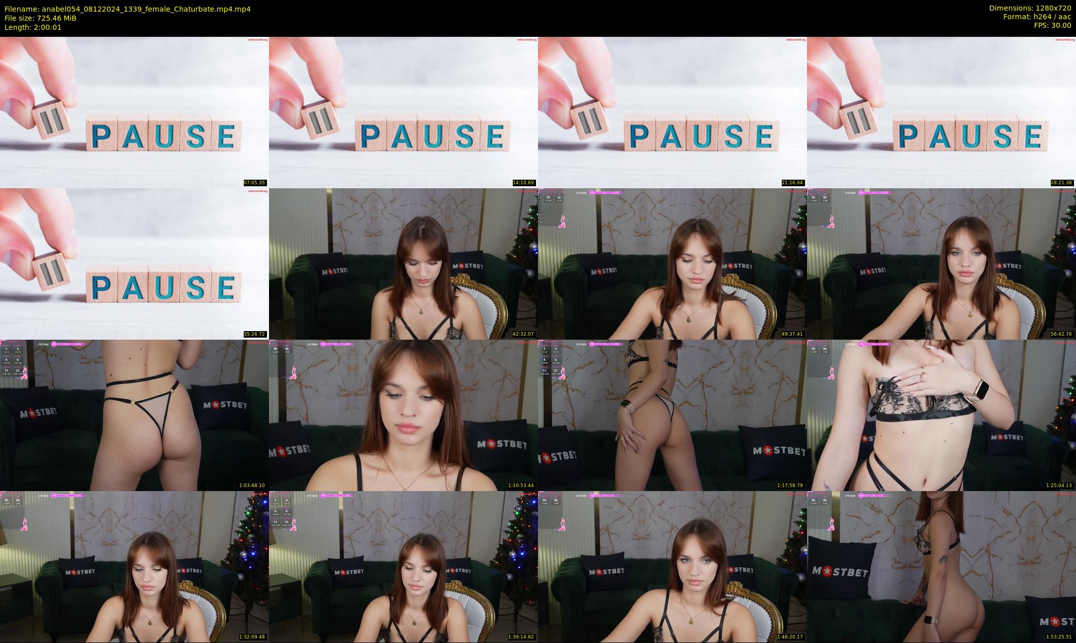 anabel054 — 121 minute Chaturbate female cam show recording, 720p, Dec 8, 2024