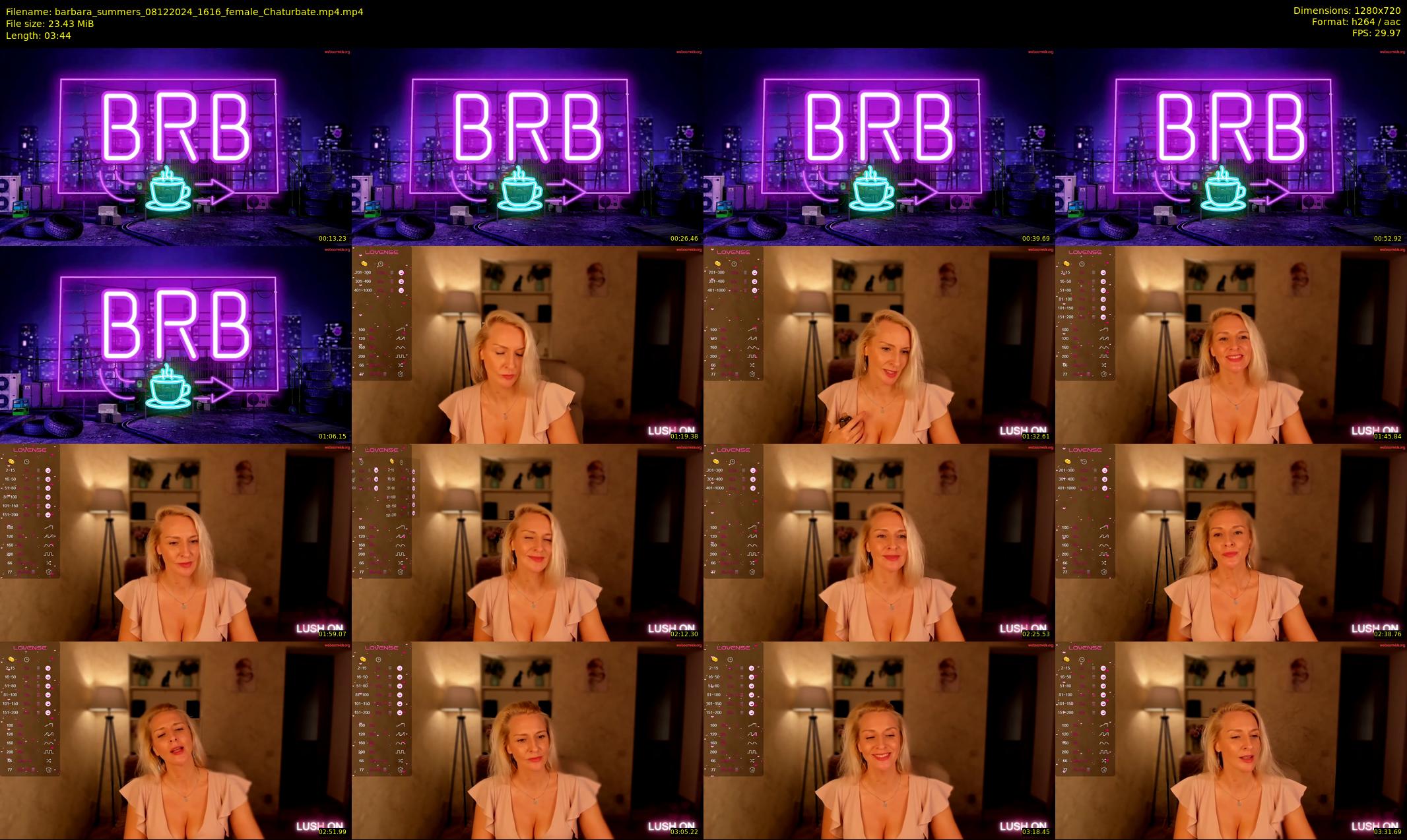 barbara_summers — 4 minute Chaturbate female cam show recording, 720p, Dec 8, 2024