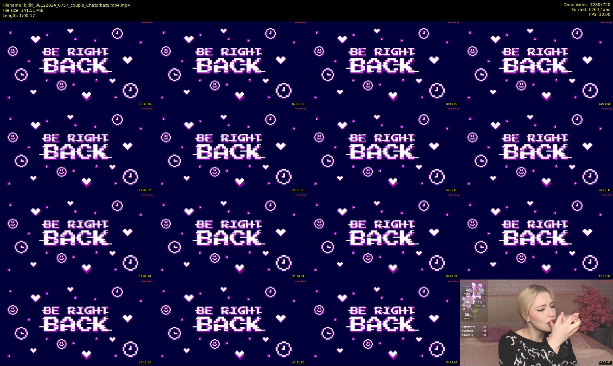 bjliki — 61 minute Chaturbate couple cam show recording, 720p, Dec 8, 2024