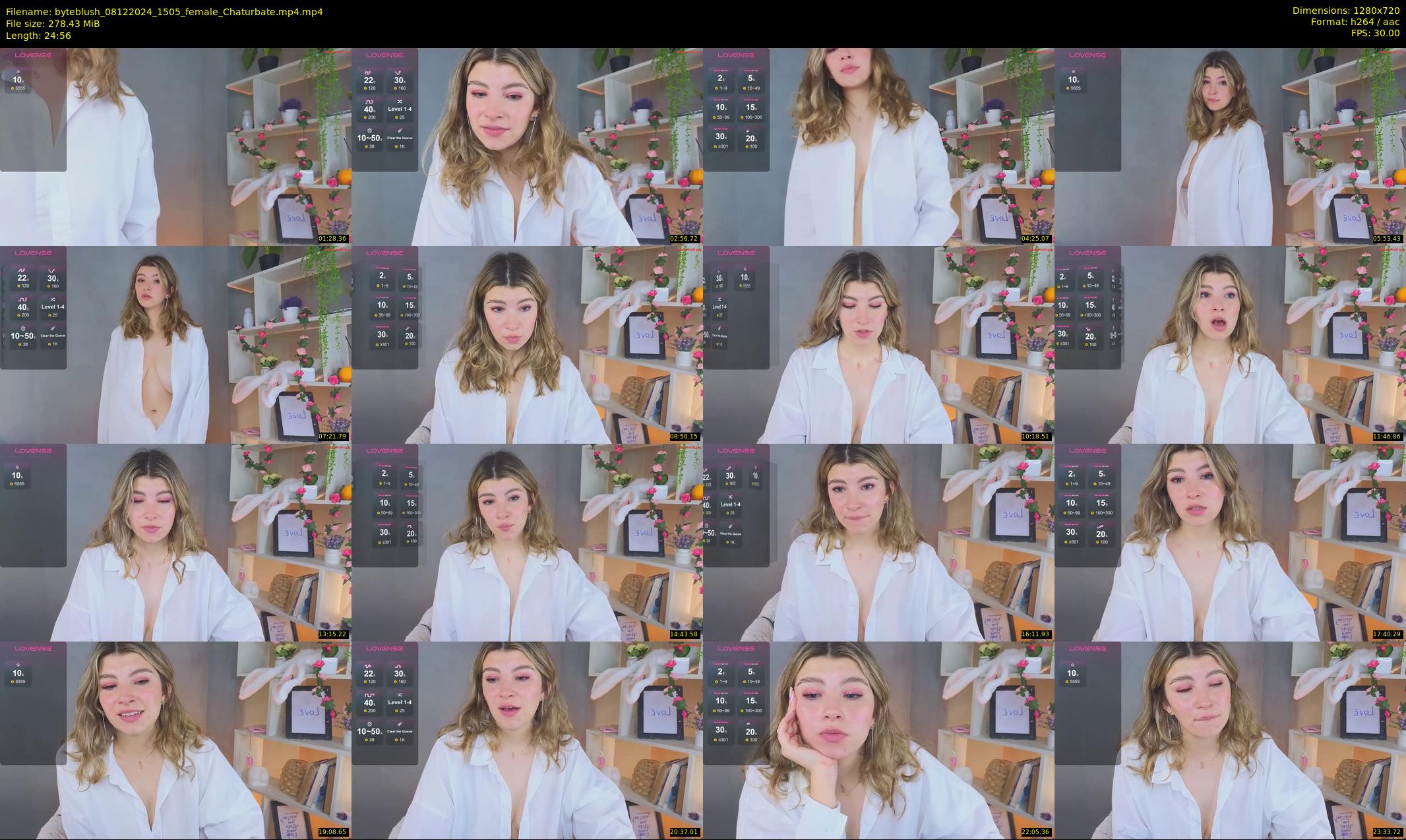 byteblush — 25 minute Chaturbate female cam show recording, 720p, Dec 8, 2024