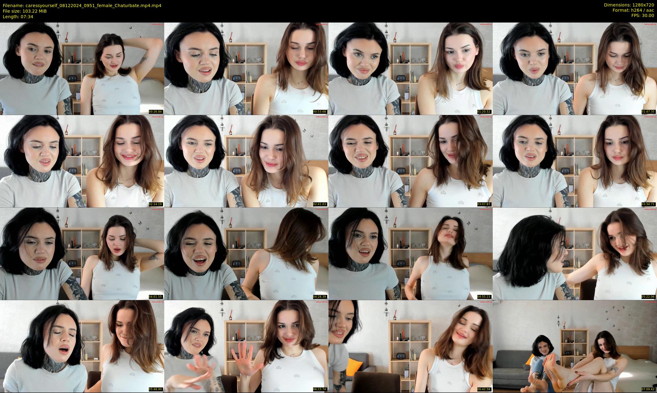 caressyourself — 8 minute Chaturbate female cam show recording, 720p, Dec 8, 2024