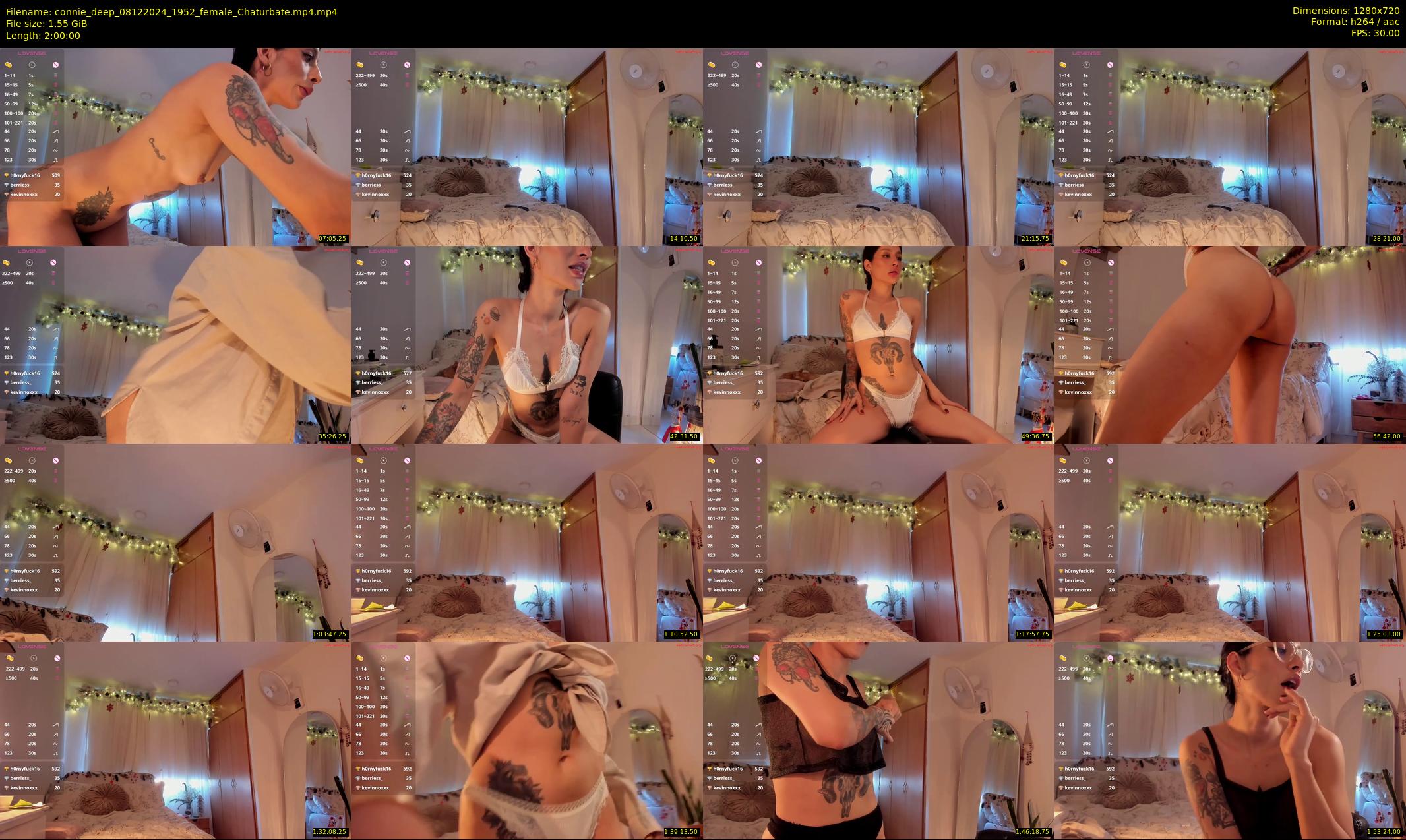 connie_deep — 120 minute Chaturbate female cam show recording, 720p, Dec 8, 2024