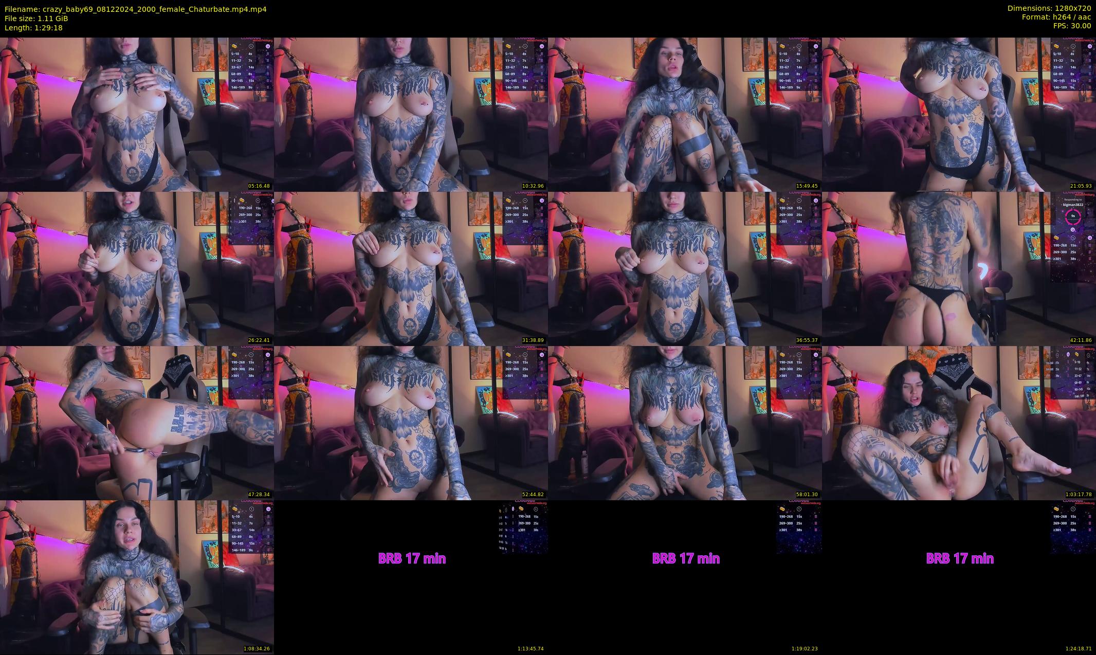 crazy_baby69 — 90 minute Chaturbate female cam show recording, 720p, Dec 8, 2024