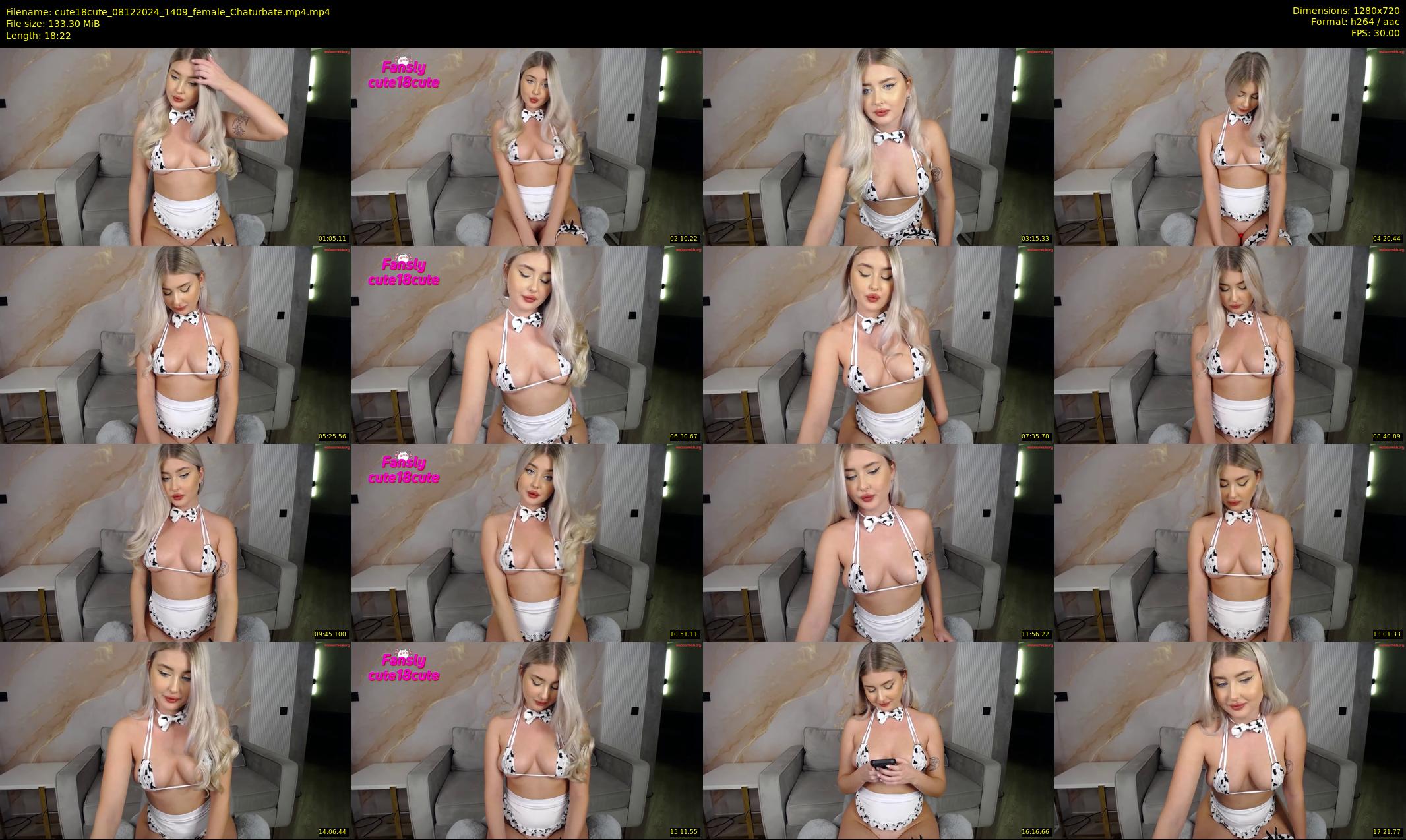 cute18cute — 19 minute Chaturbate female cam show recording, 720p, Dec 8, 2024