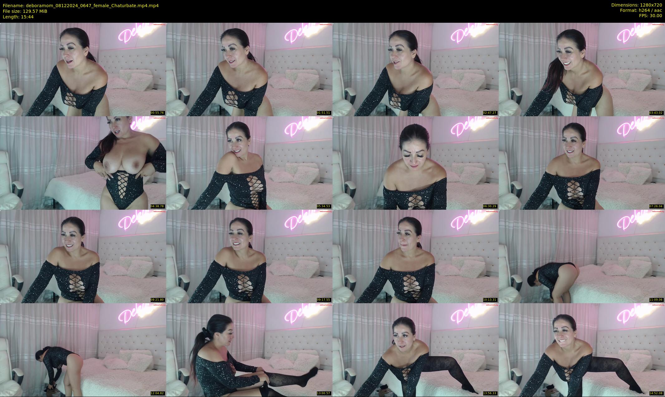 deboramom — 16 minute Chaturbate female cam show recording, 720p, Dec 8, 2024