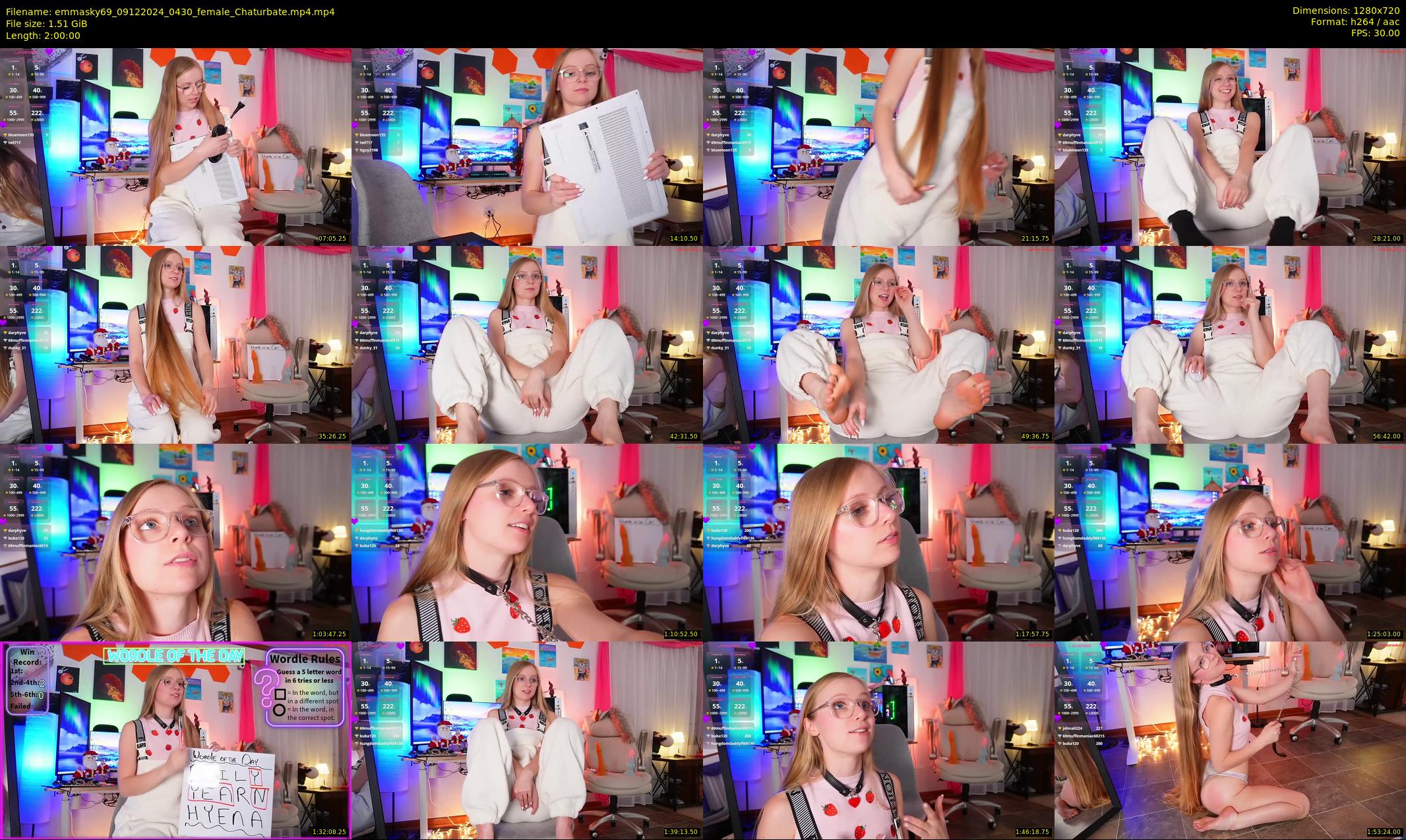 emmasky69 — 120 minute Chaturbate female cam show recording, 720p, Dec 9, 2024