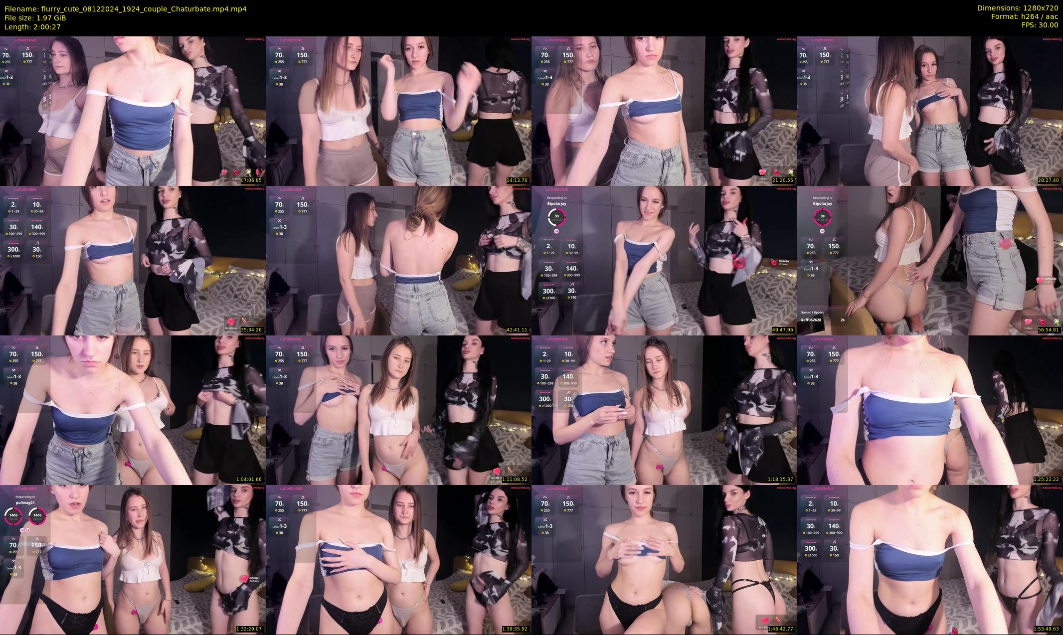 flurry_cute — 121 minute Chaturbate couple cam show recording, 720p, Dec 8, 2024