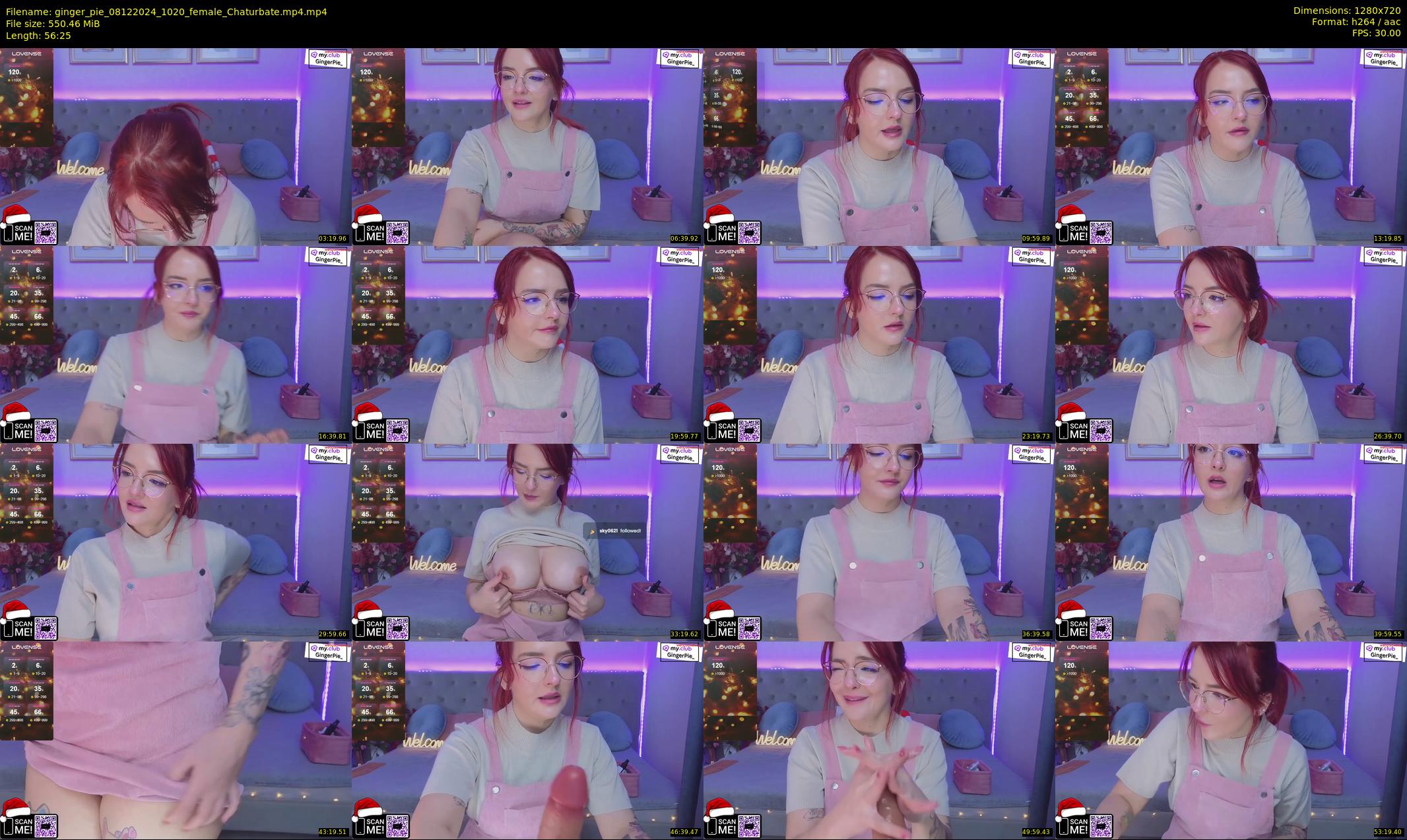 ginger_pie — 57 minute Chaturbate female cam show recording, 720p, Dec 8, 2024