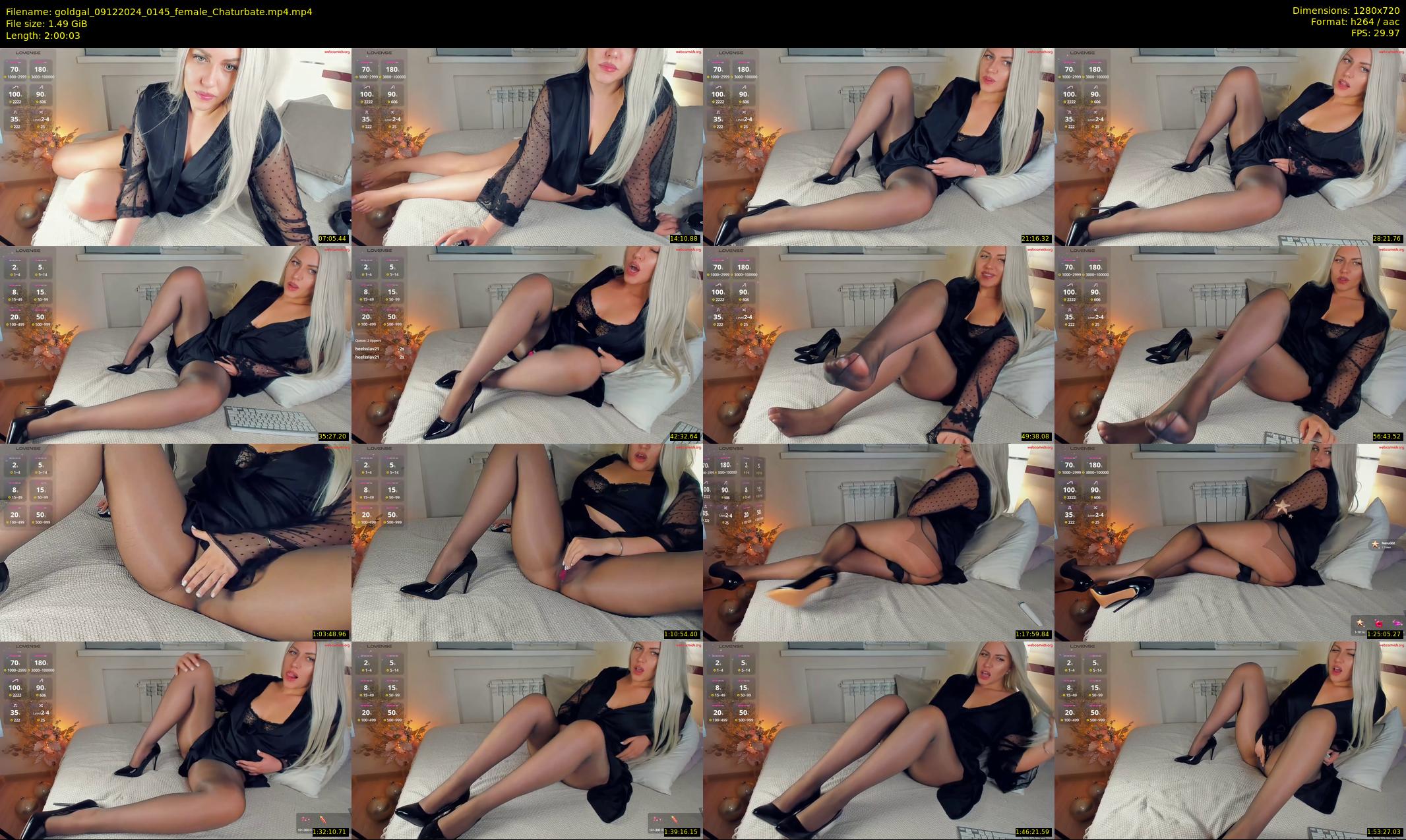 goldgal — 121 minute Chaturbate female cam show recording, 720p, Dec 9, 2024