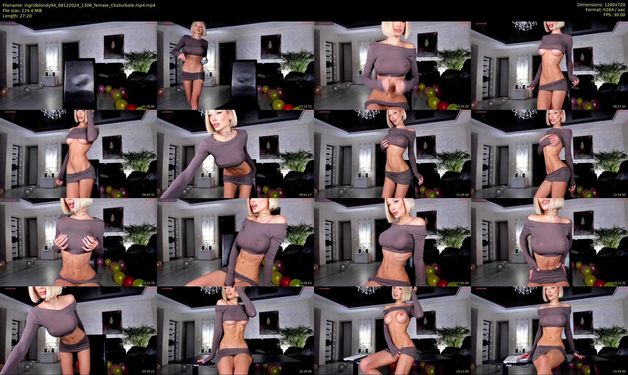 ingridblondy94 — 28 minute Chaturbate female cam show recording, 720p, Dec 8, 2024