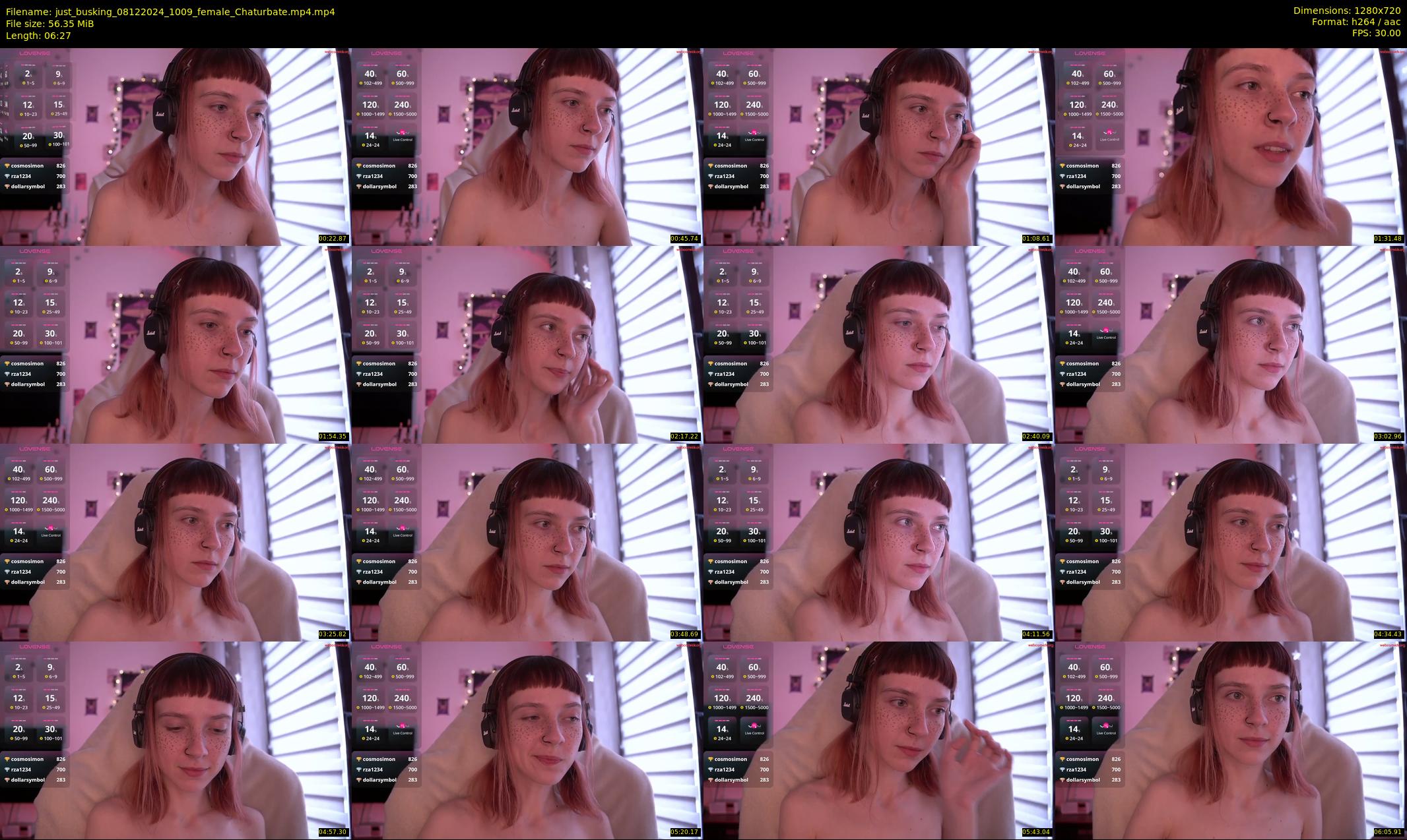 just_busking — 7 minute Chaturbate female cam show recording, 720p, Dec 8, 2024