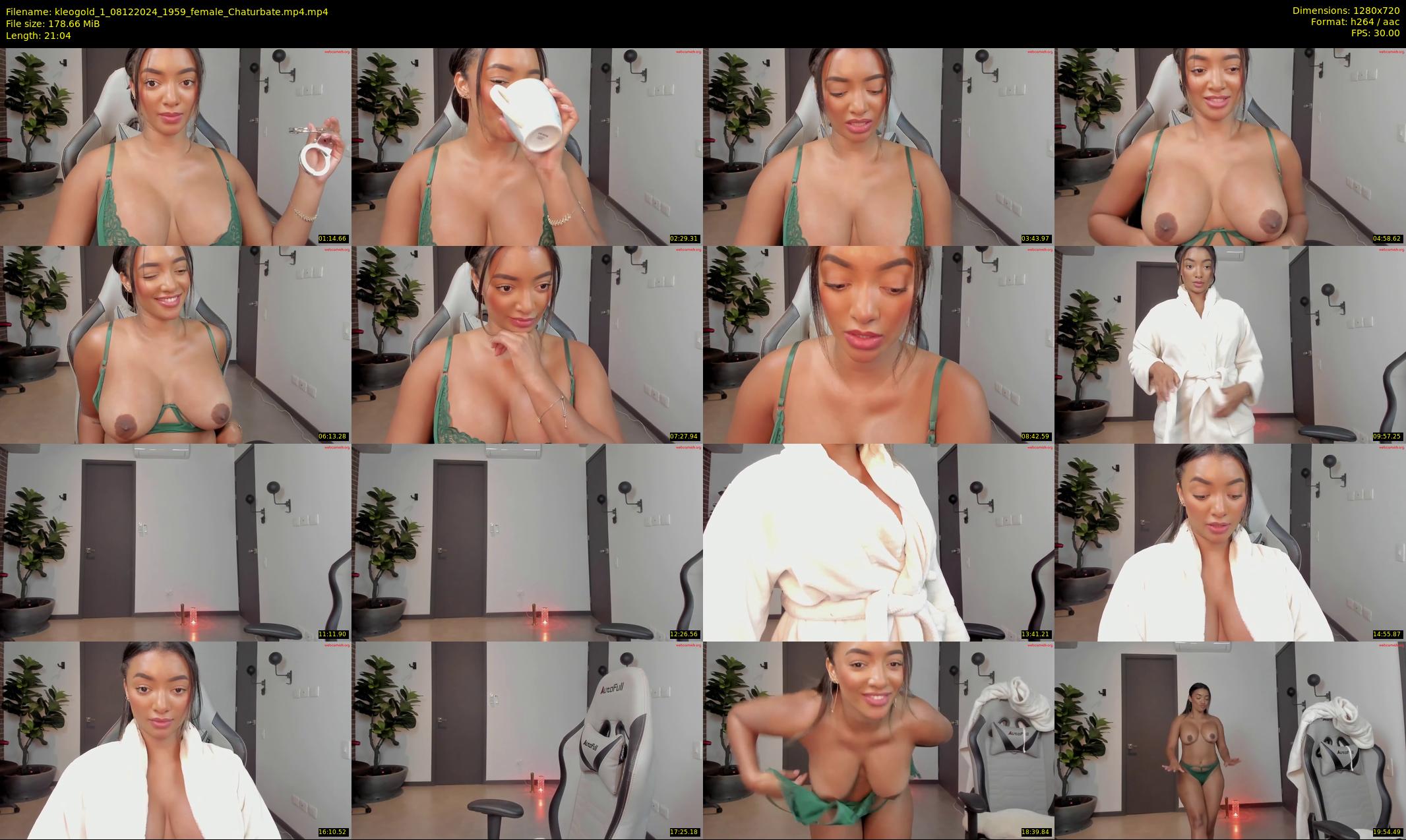 kleogold_1 — 22 minute Chaturbate female cam show recording, 720p, Dec 8, 2024
