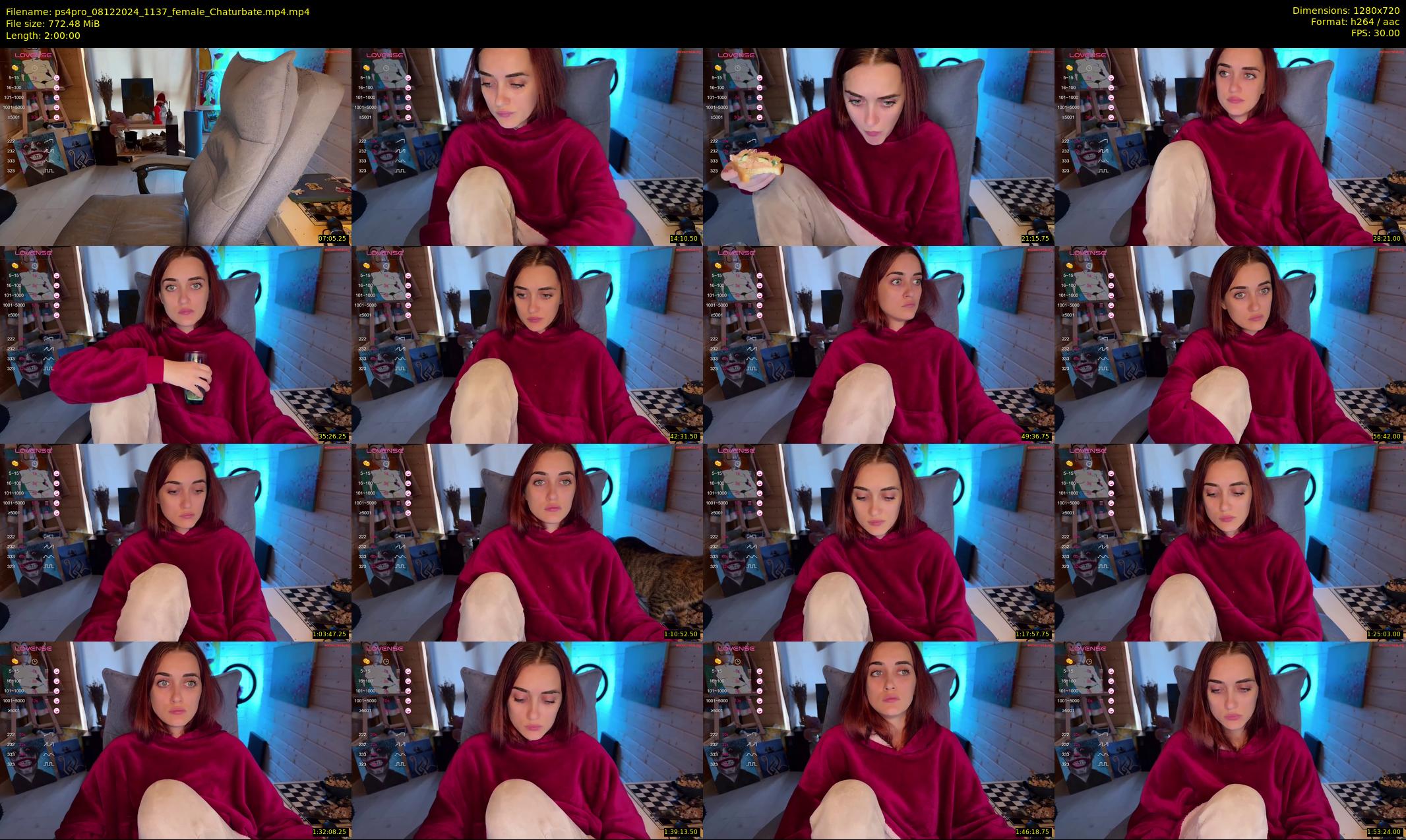 ps4pro — 120 minute Chaturbate female cam show recording, 720p, Dec 8, 2024