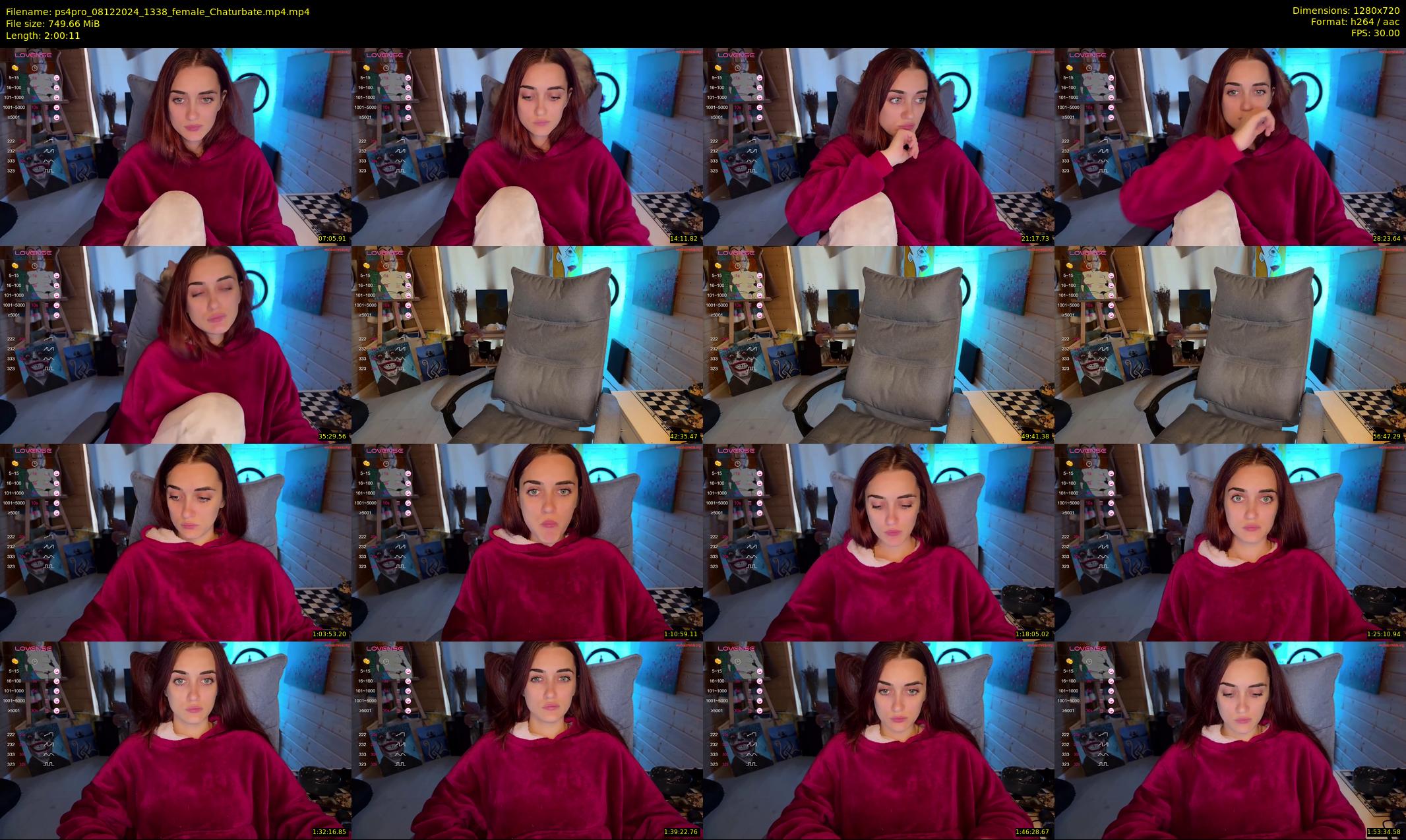 ps4pro — 121 minute Chaturbate female cam show recording, 720p, Dec 8, 2024