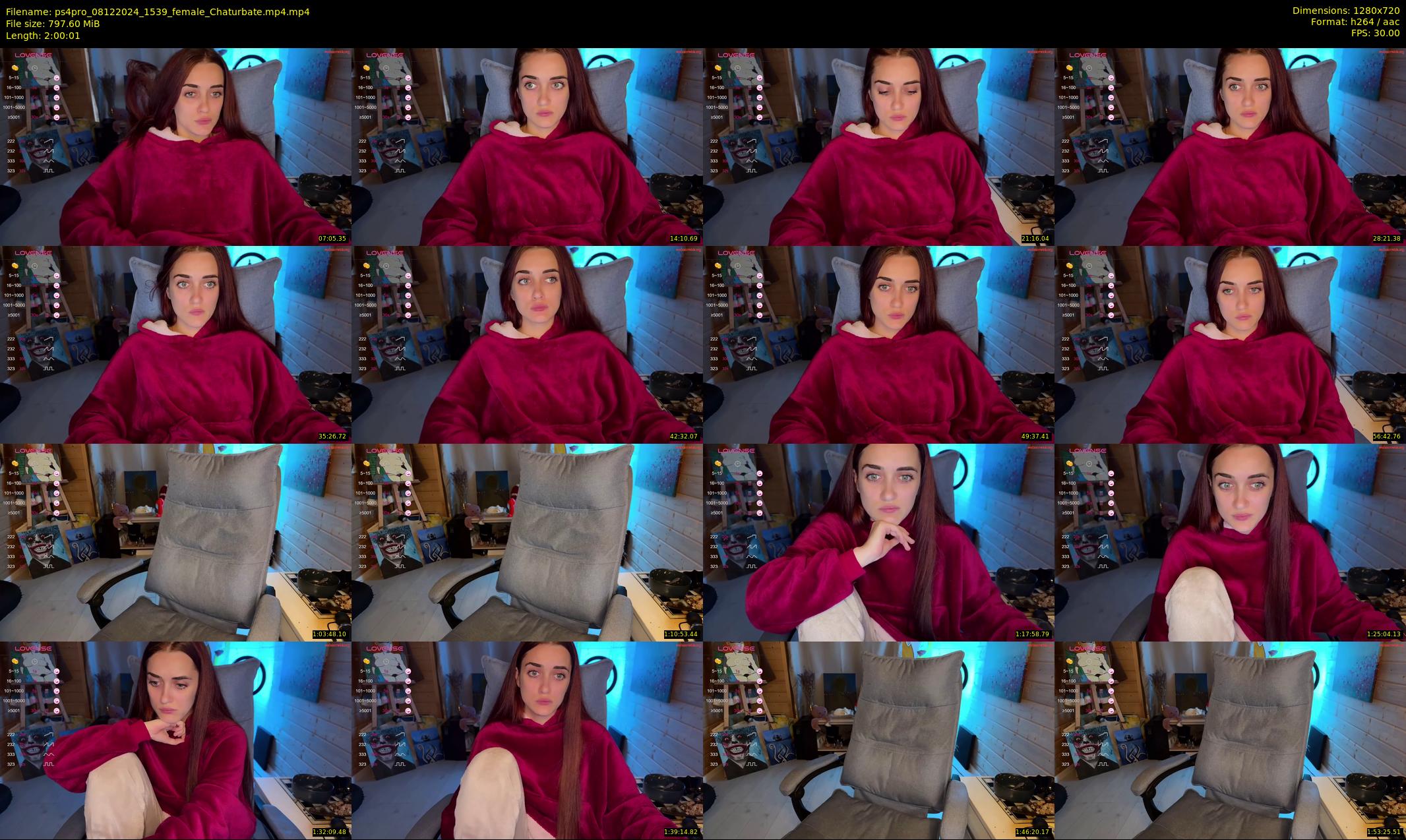 ps4pro — 121 minute Chaturbate female cam show recording, 720p, Dec 8, 2024