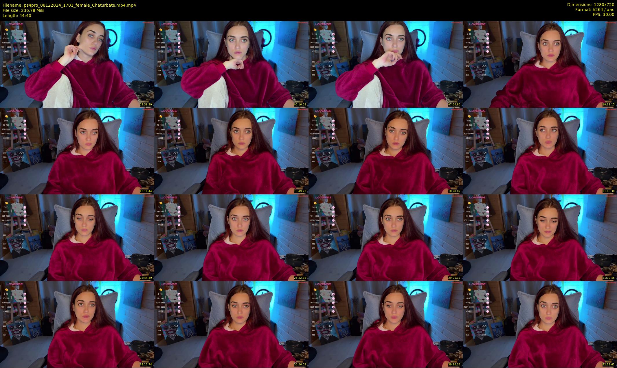 ps4pro — 45 minute Chaturbate female cam show recording, 720p, Dec 8, 2024