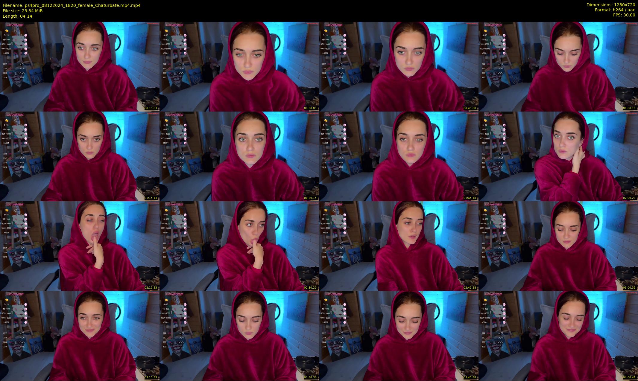 ps4pro — 5 minute Chaturbate female cam show recording, 720p, Dec 8, 2024