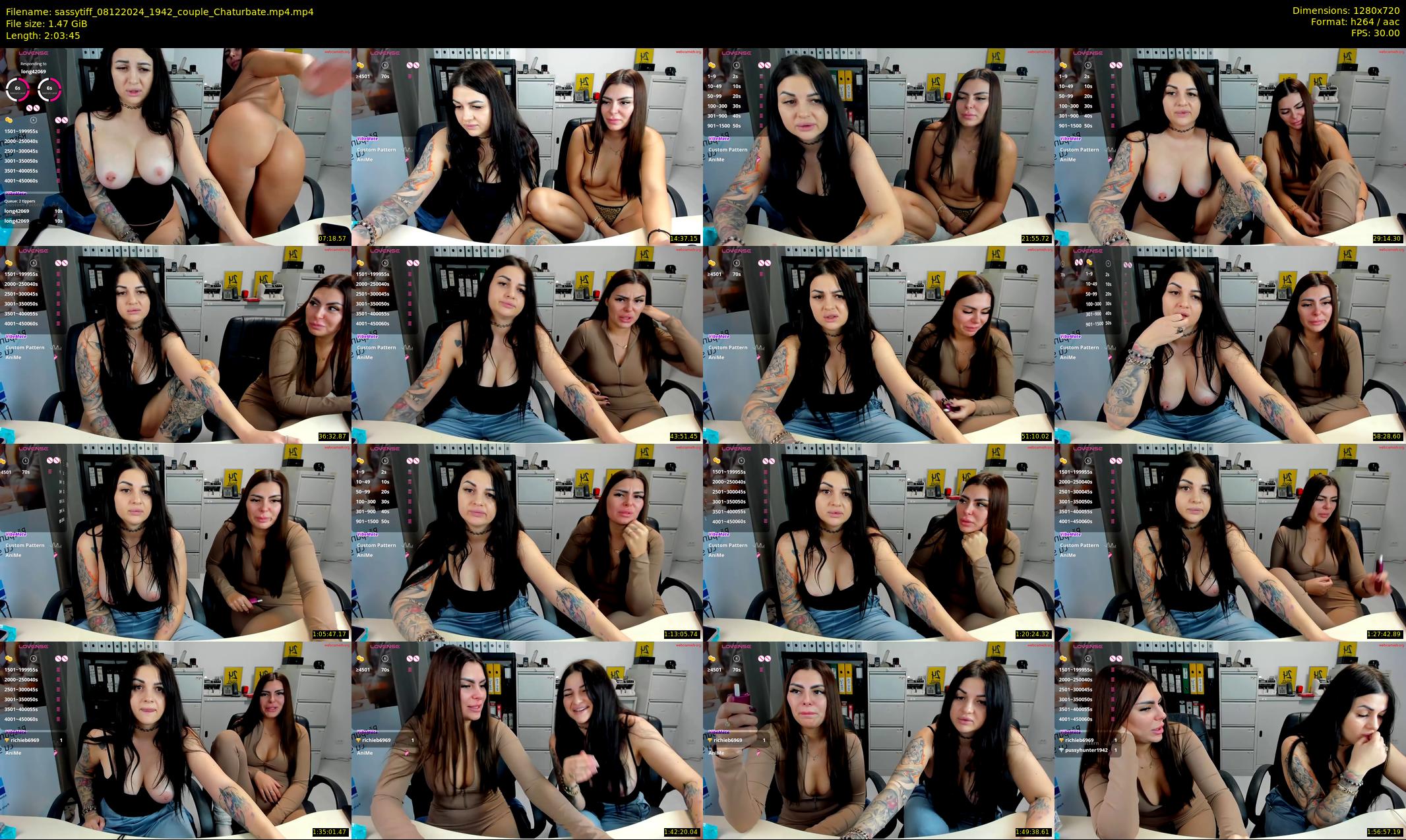 sassytiff — 124 minute Chaturbate couple cam show recording, 720p, Dec 8, 2024