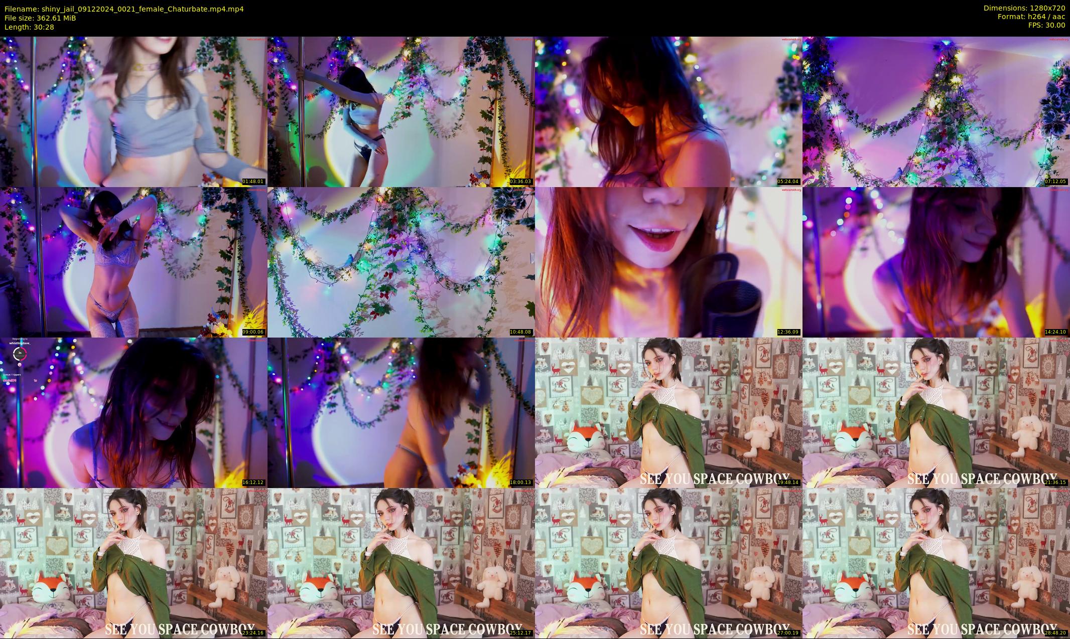shiny_jail — 31 minute Chaturbate female cam show recording, 720p, Dec 9, 2024