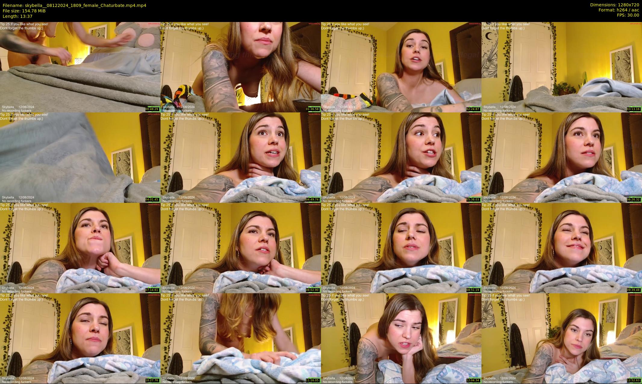 skybella_ — 14 minute Chaturbate female cam show recording, 720p, Dec 8, 2024
