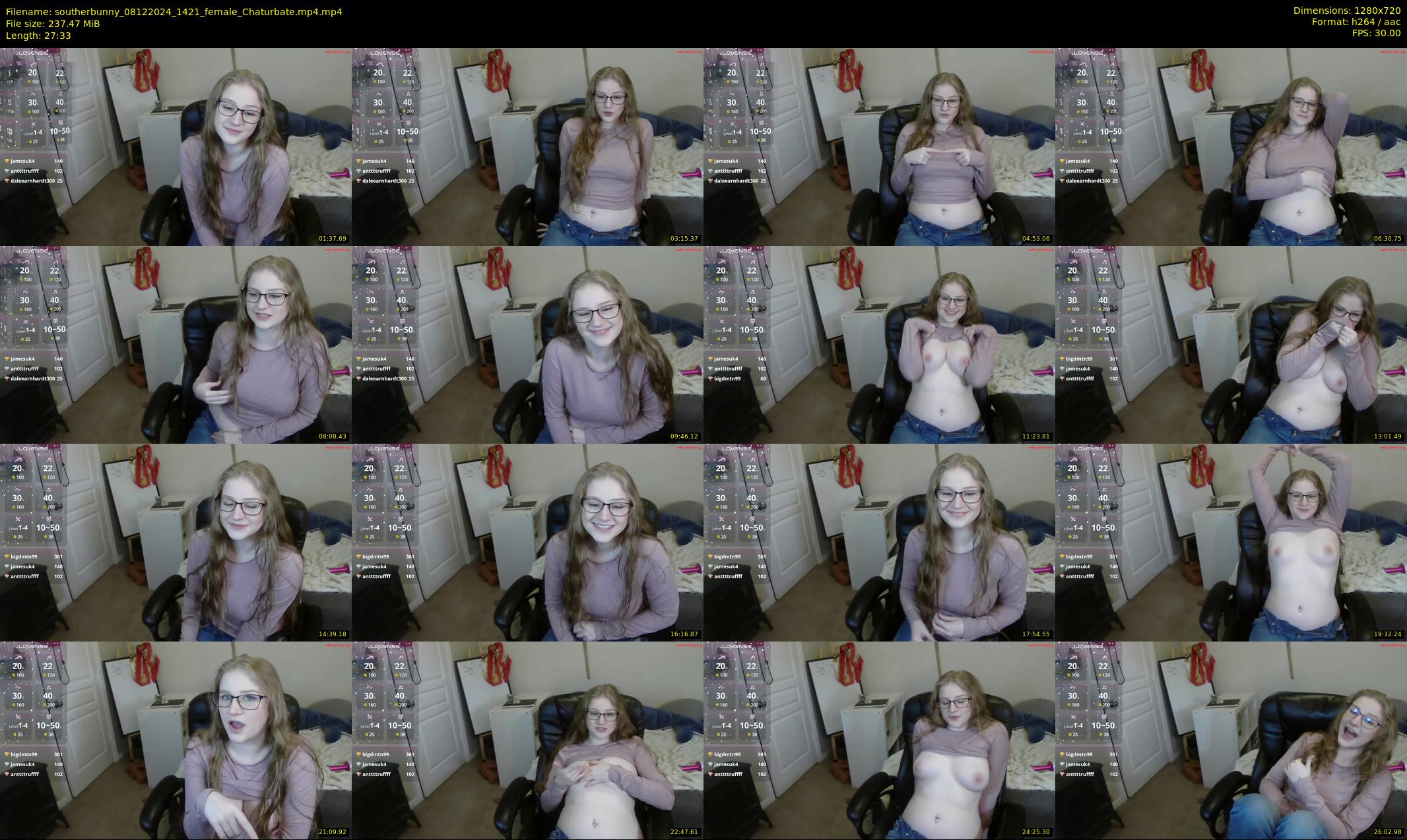 southerbunny — 28 minute Chaturbate female cam show recording, 720p, Dec 8, 2024