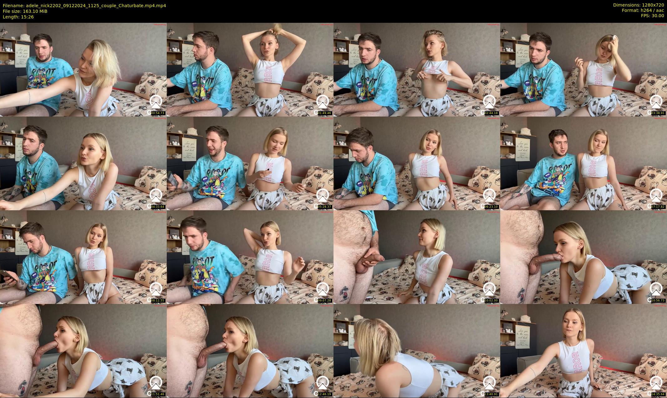 adele_nick2202 — 16 minute Chaturbate couple cam show recording, 720p, Dec 9, 2024