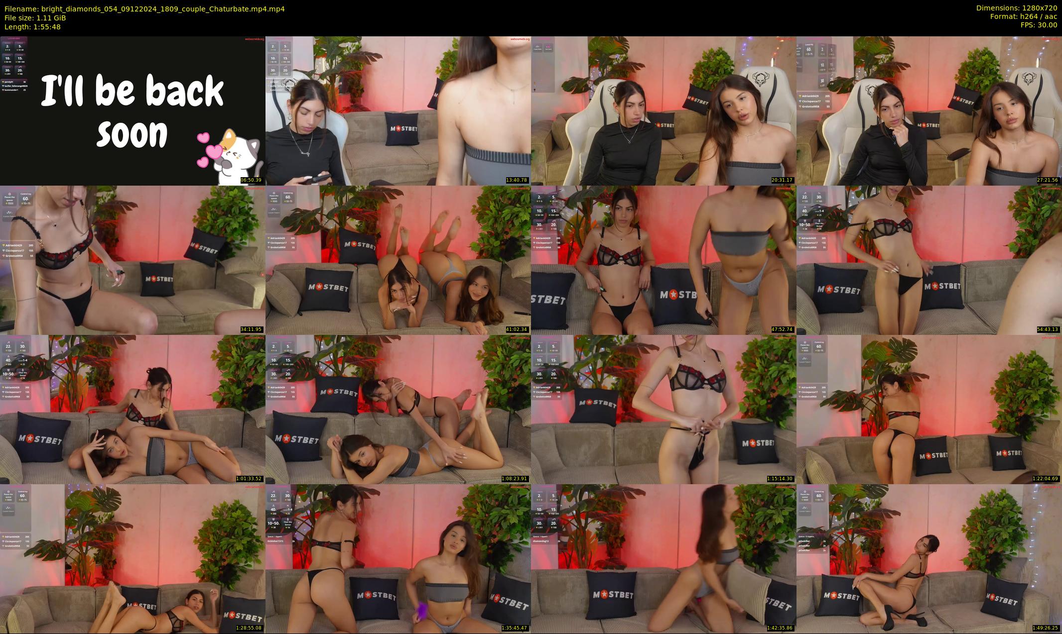 bright_diamonds_054 — 116 minute Chaturbate couple cam show recording, 720p, Dec 9, 2024