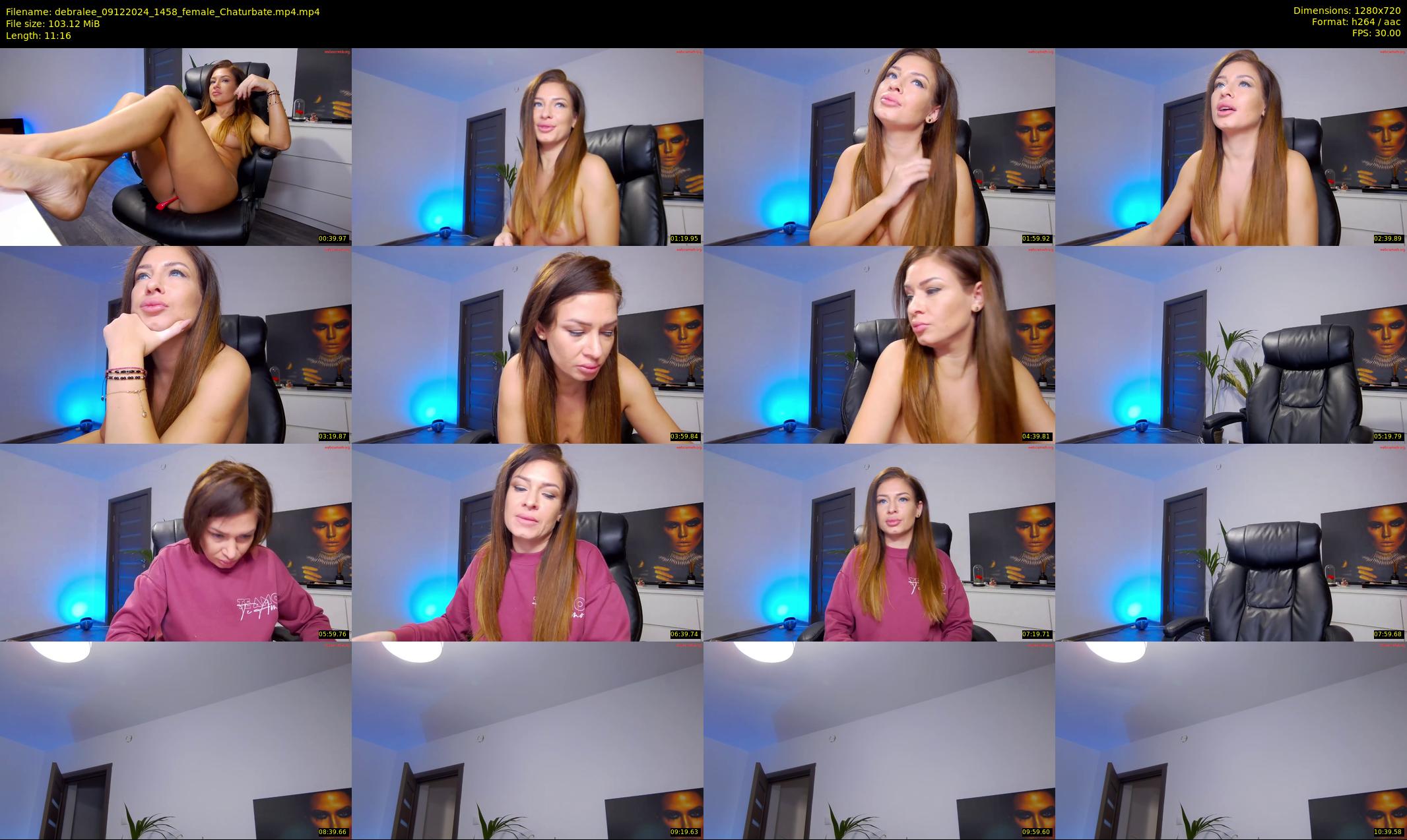 debralee — 12 minute Chaturbate female cam show recording, 720p, Dec 9, 2024
