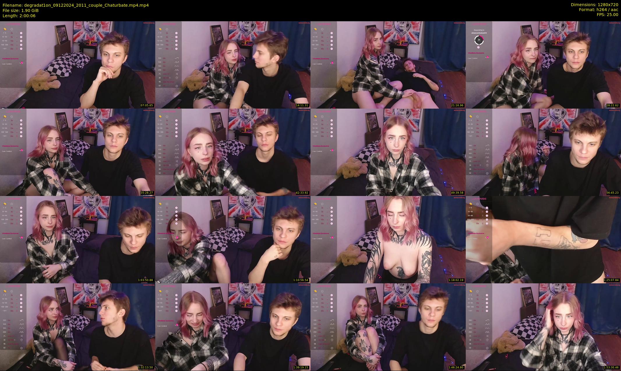 degradat1on — 121 minute Chaturbate couple cam show recording, 720p, Dec 9, 2024